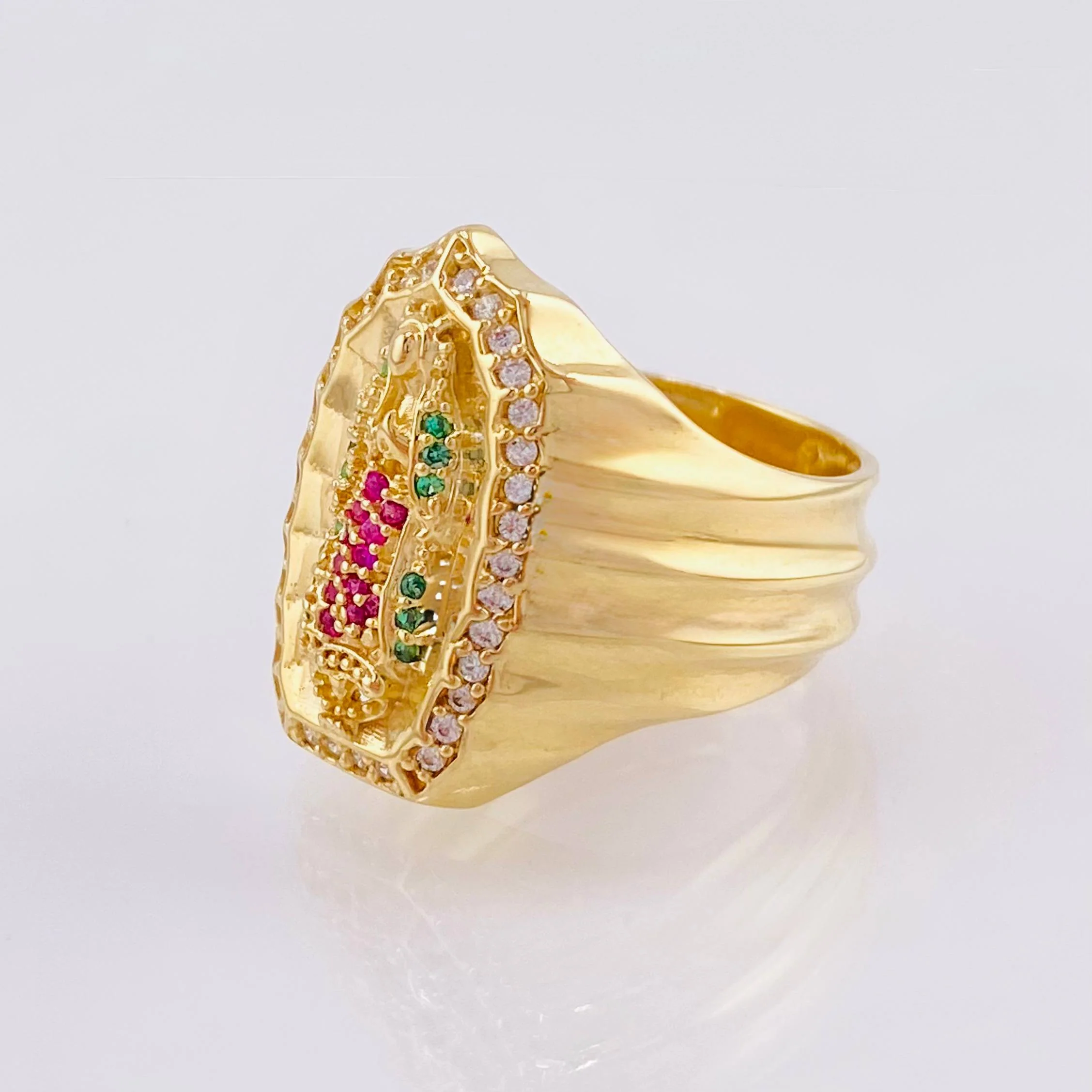 Anillo Virgen De Guadalupe 7.8gr / T5 1/2 / Oro Amarillo 18K - Image 3