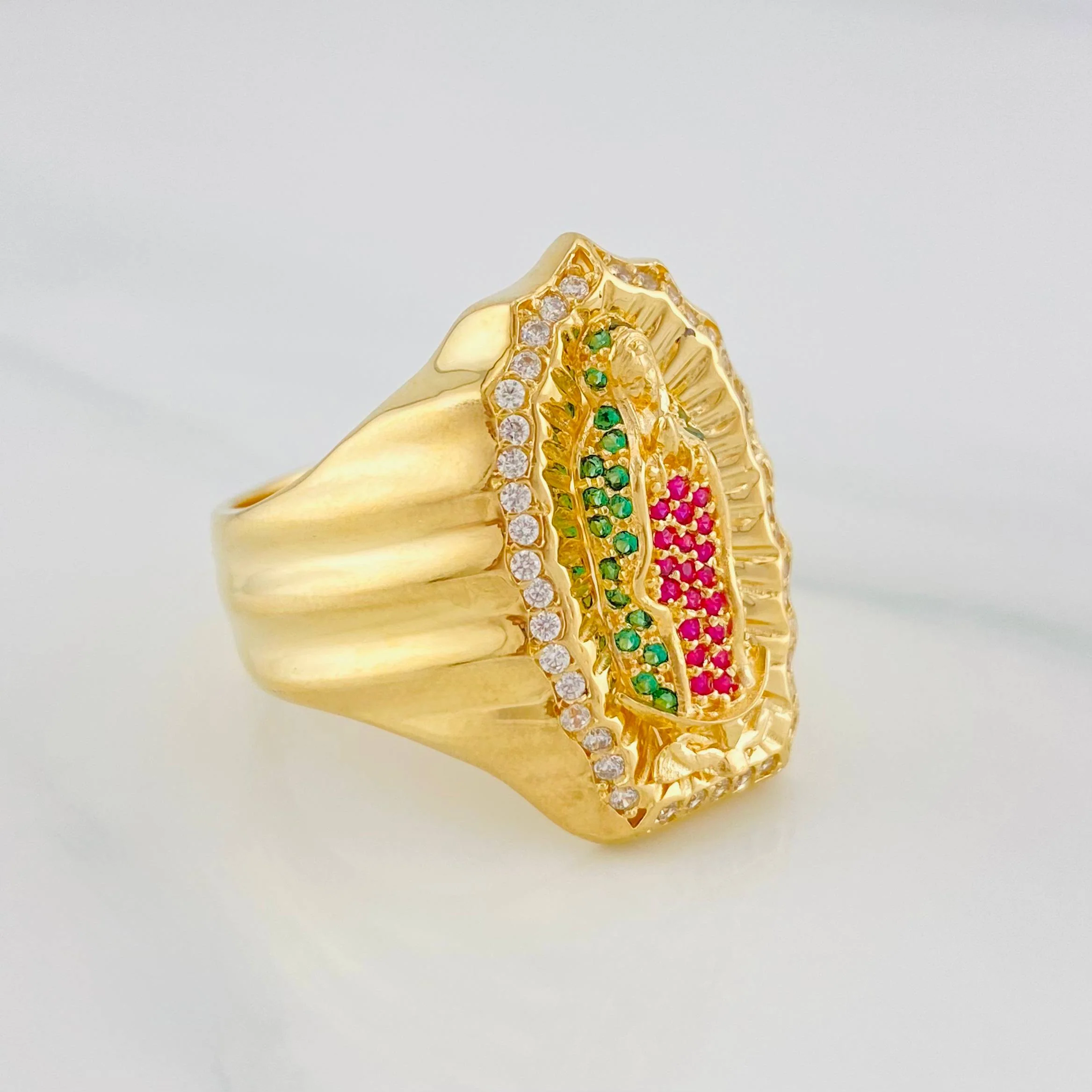 Anillo Virgen Guadalupe 14.5 g / T11 3/4 Oro Amarillo 18K - Image 4