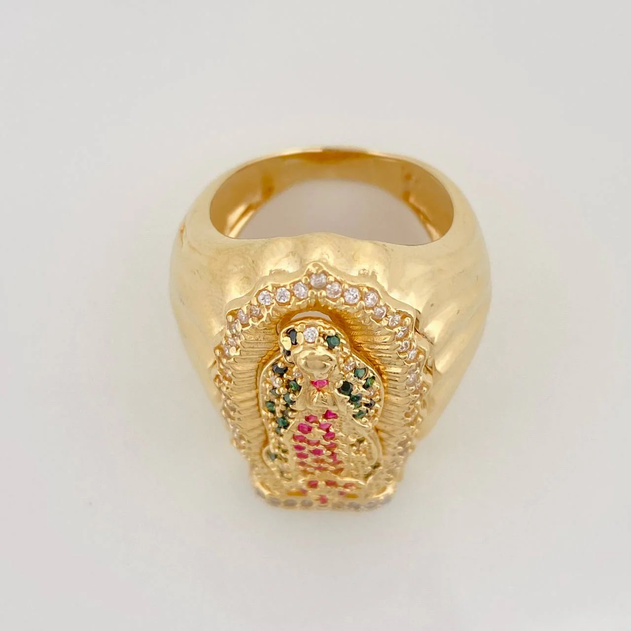 Anillo Virgen Guadalupe 16.7g / T8 Oro Amarillo 18K - Image 3