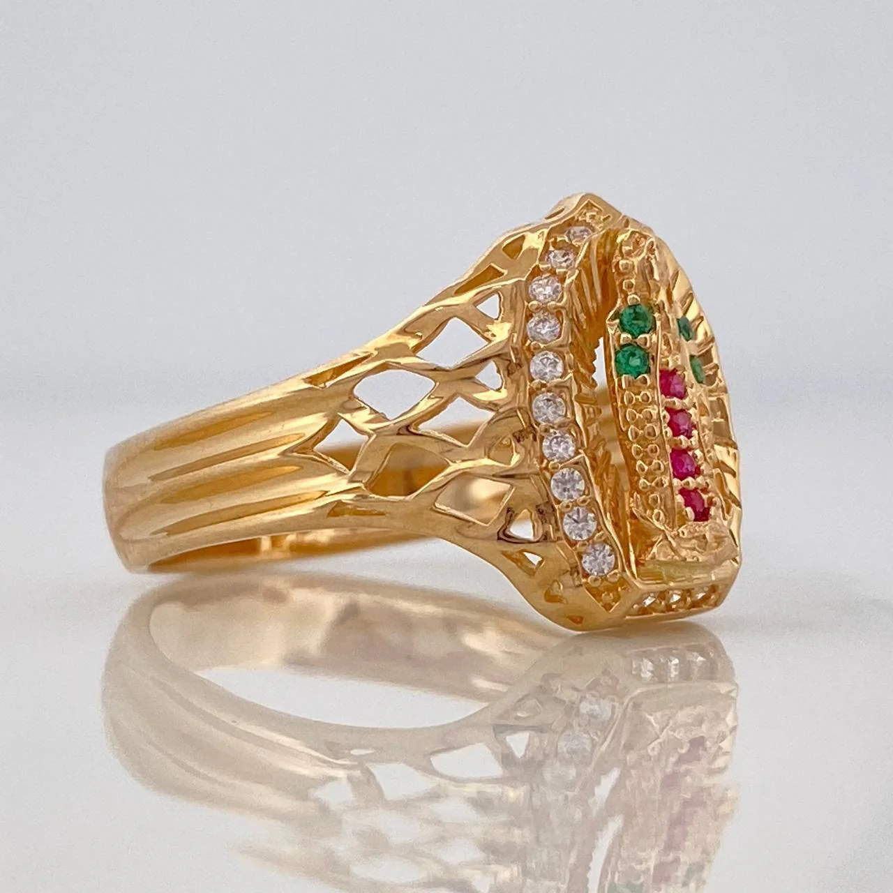 Anillo Virgen Guadalupe 3.45g / T6 1/2 Oro Amarillo 18K - Image 3