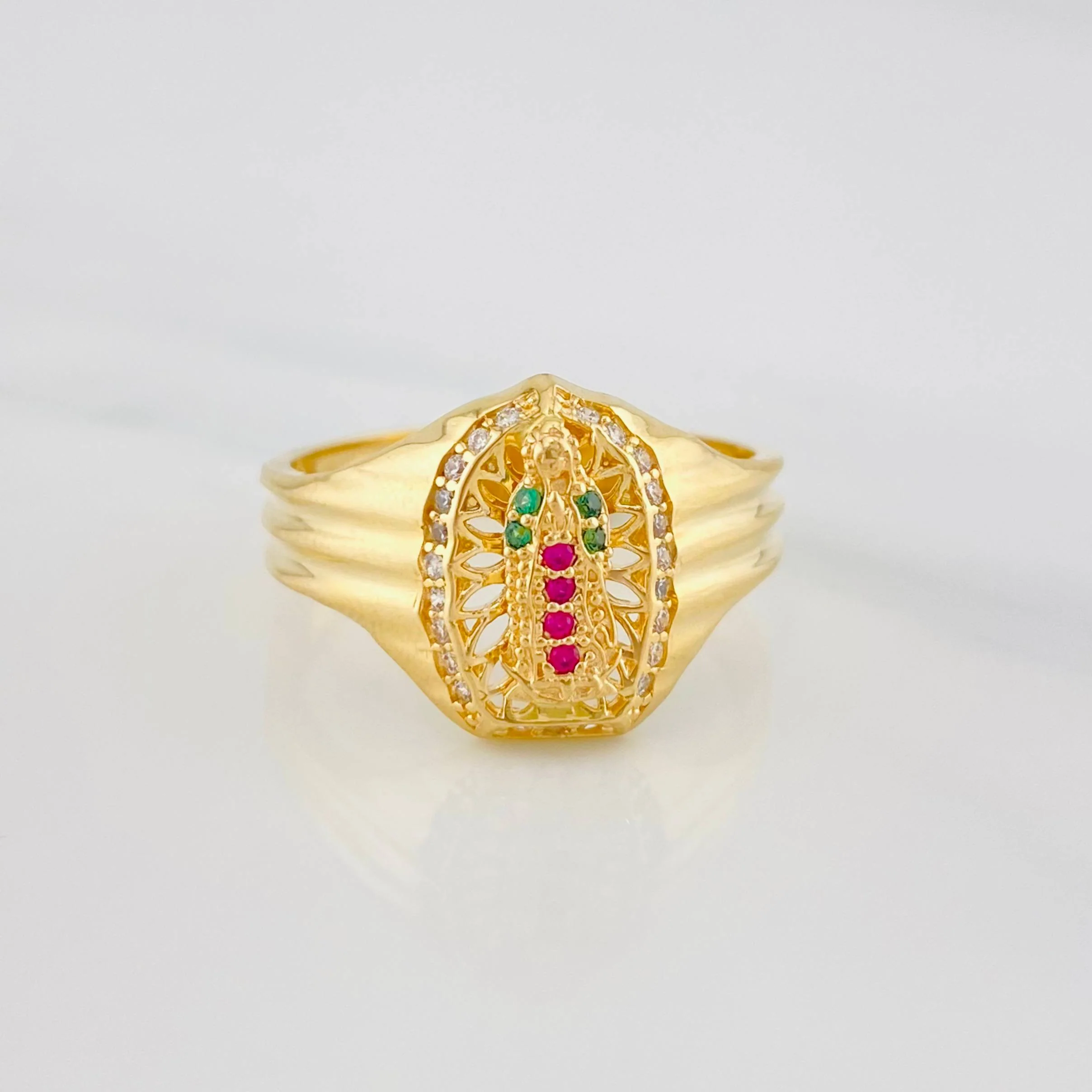 Anillo Virgen Guadalupe 4.1 g / T8 1/2 Oro Amarillo 18K