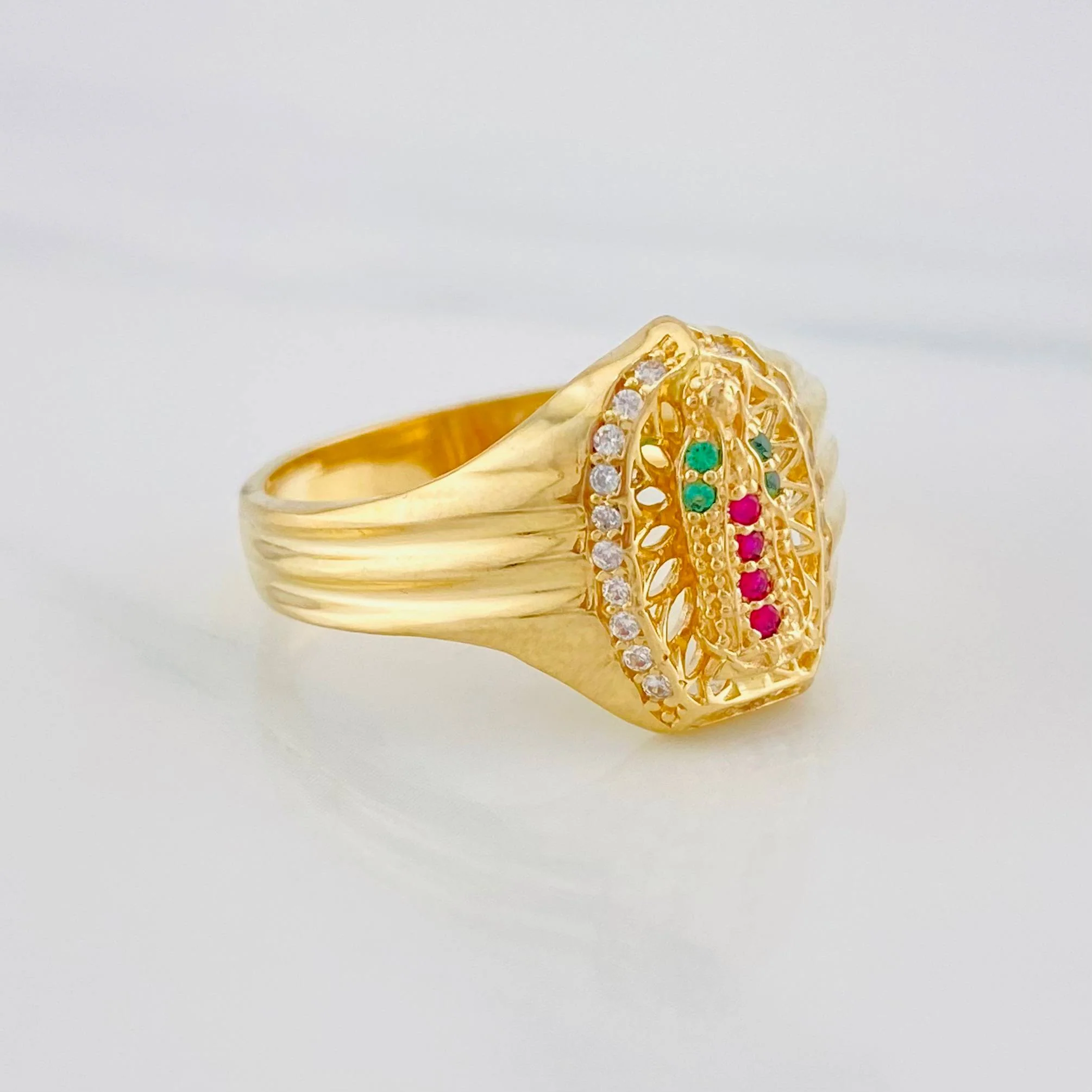 Anillo Virgen Guadalupe 4.1 g / T8 1/2 Oro Amarillo 18K - Image 4