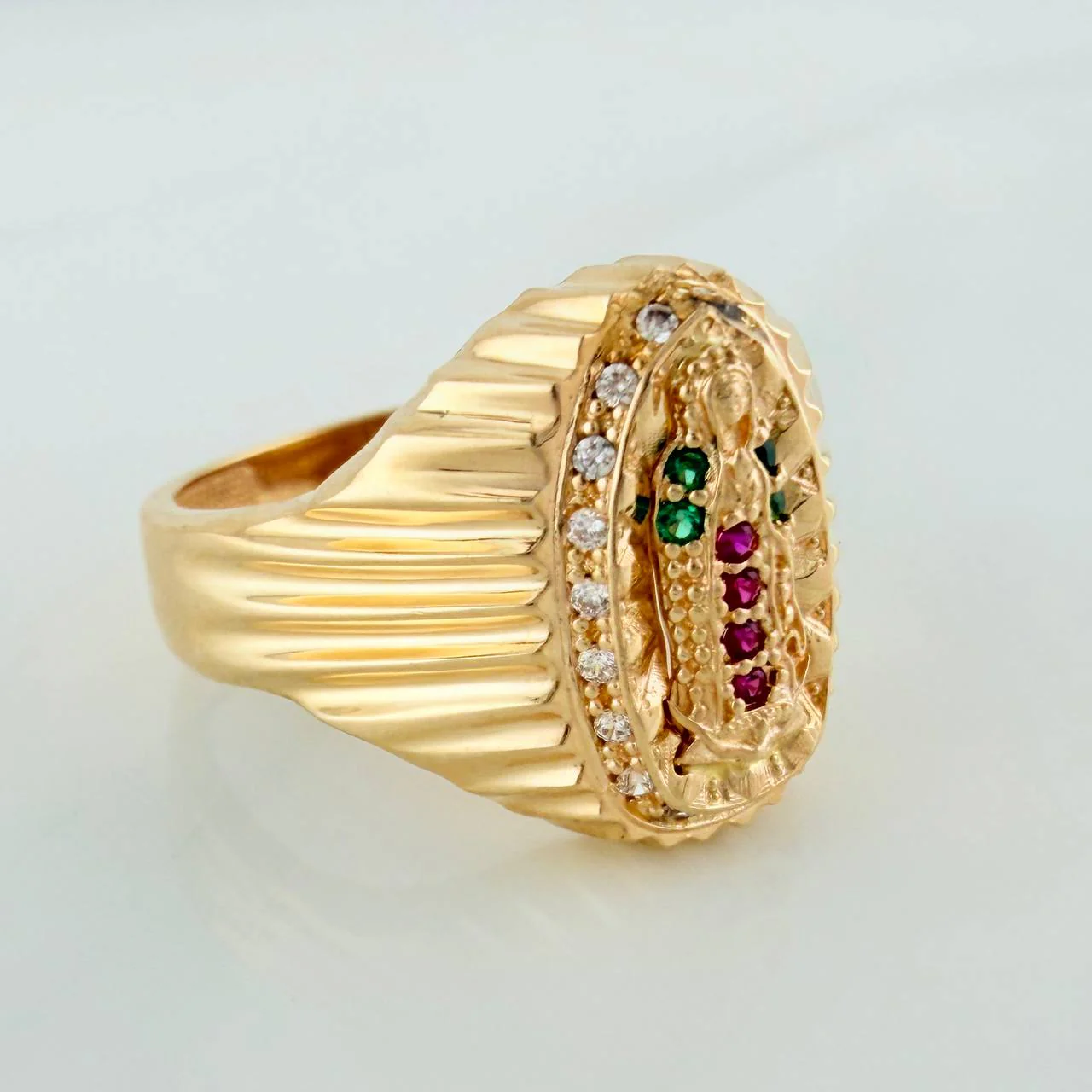 Anillo Virgen Guadalupe 4.55gr / T6 / Oro Amarillo 18K $ - Image 3
