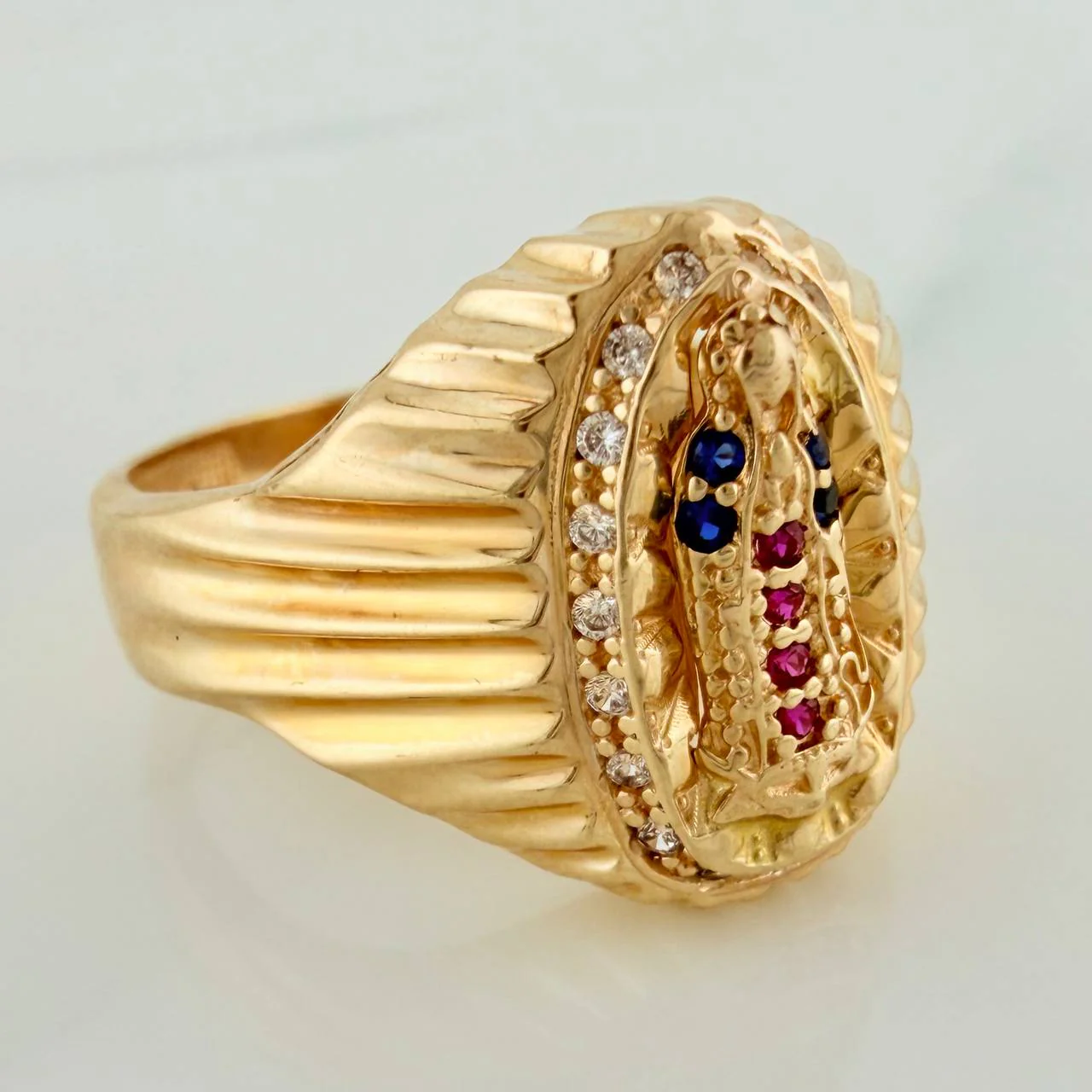 Anillo Virgen Guadalupe 4.5gr / T7 / Oro Amarillo 18K % - Image 4