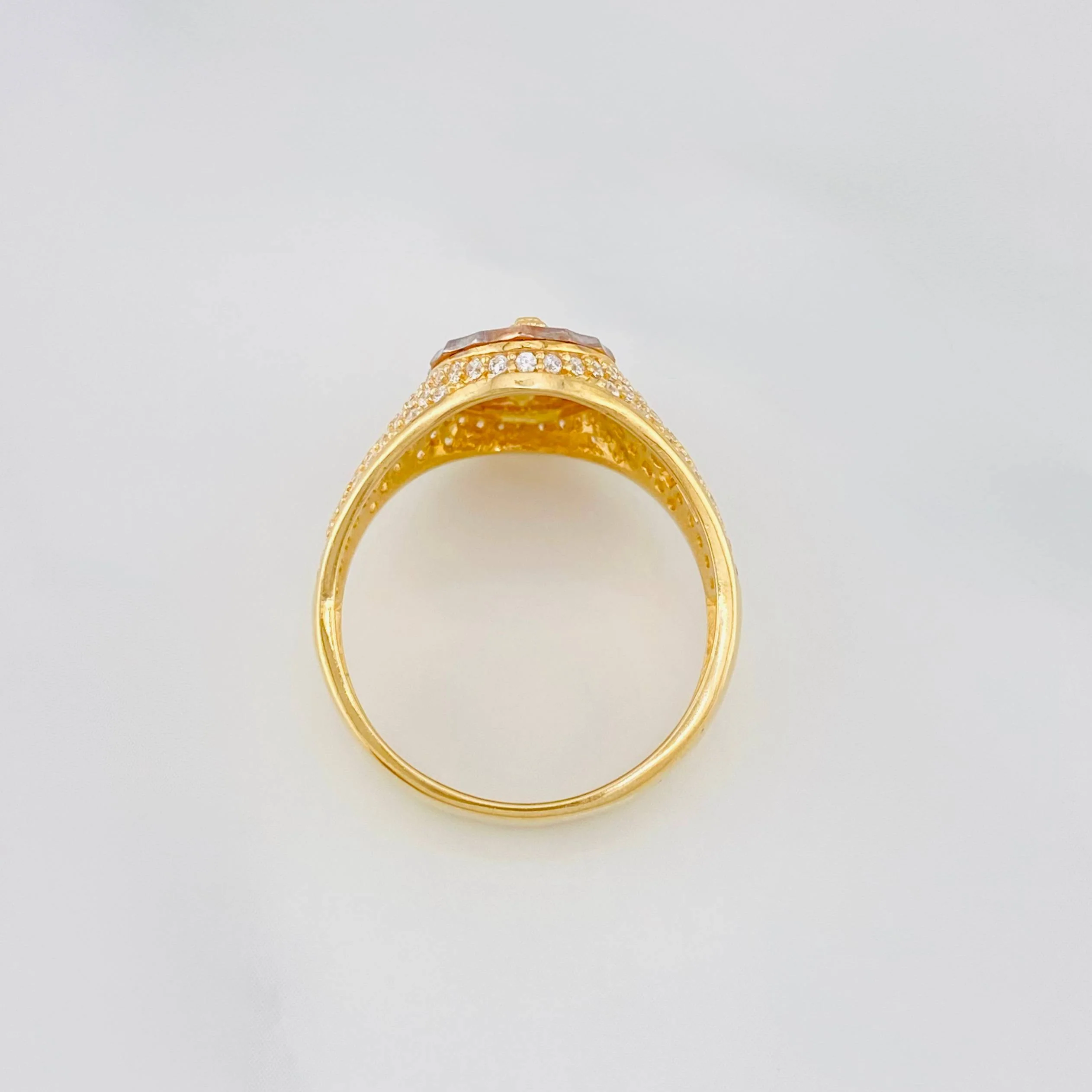 Anillo Virgen Guadalupe 4.7 g / T7 3/4 Tres Oros 18K - Image 3