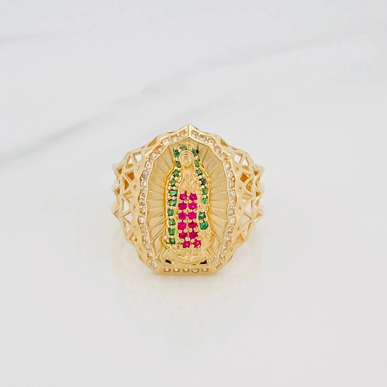 Anillo Virgen Guadalupe 5.05 g / T9 Oro Amarillo 18K