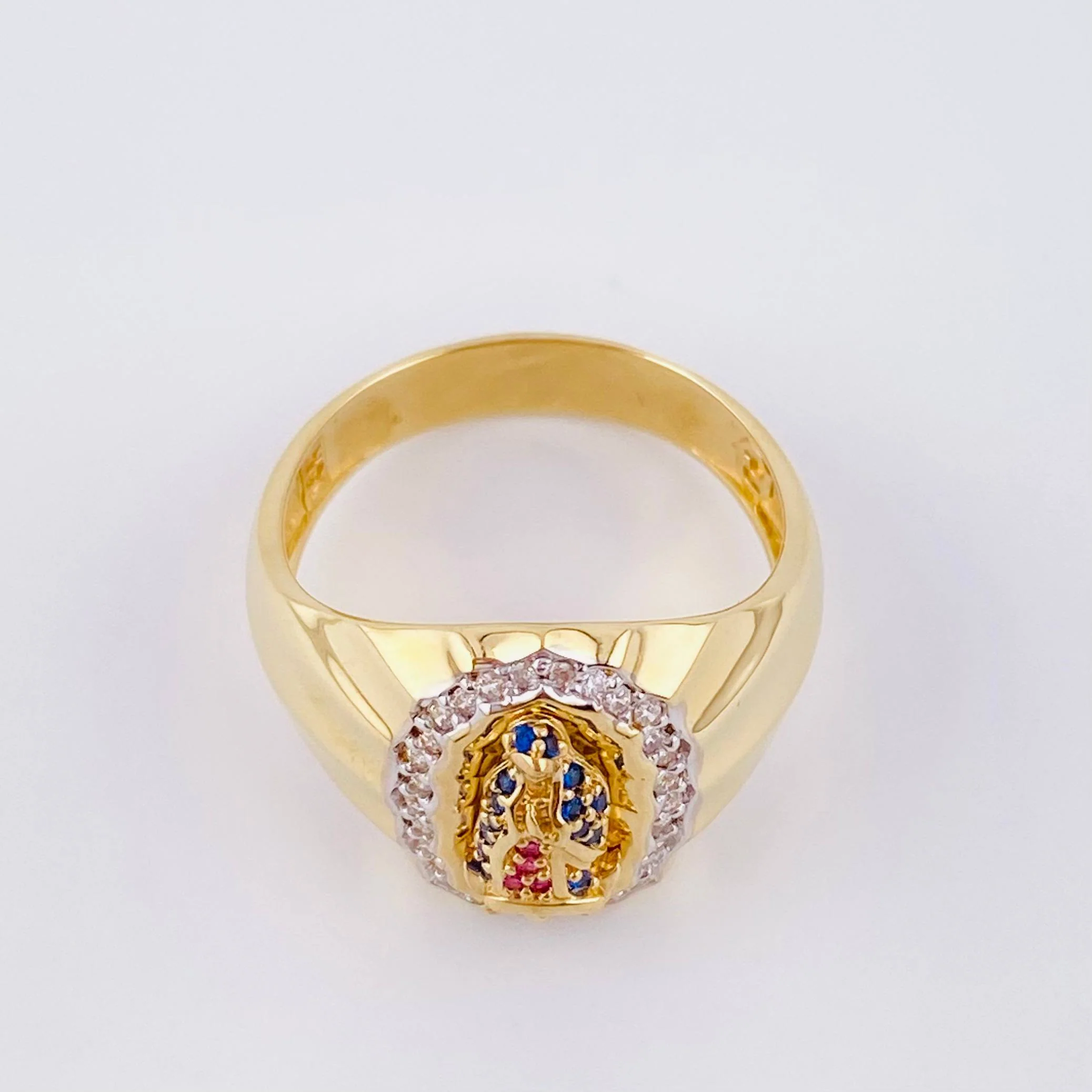 Anillo Virgen Guadalupe 5.3gr / T8 / Oro Amarillo 18K * - Image 3