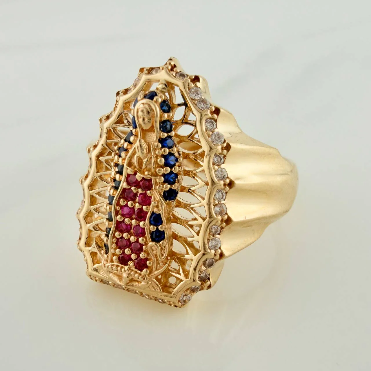 Anillo Virgen Guadalupe 6.05gr / T6 1/2 / Oro Amarillo 18K % - Image 2