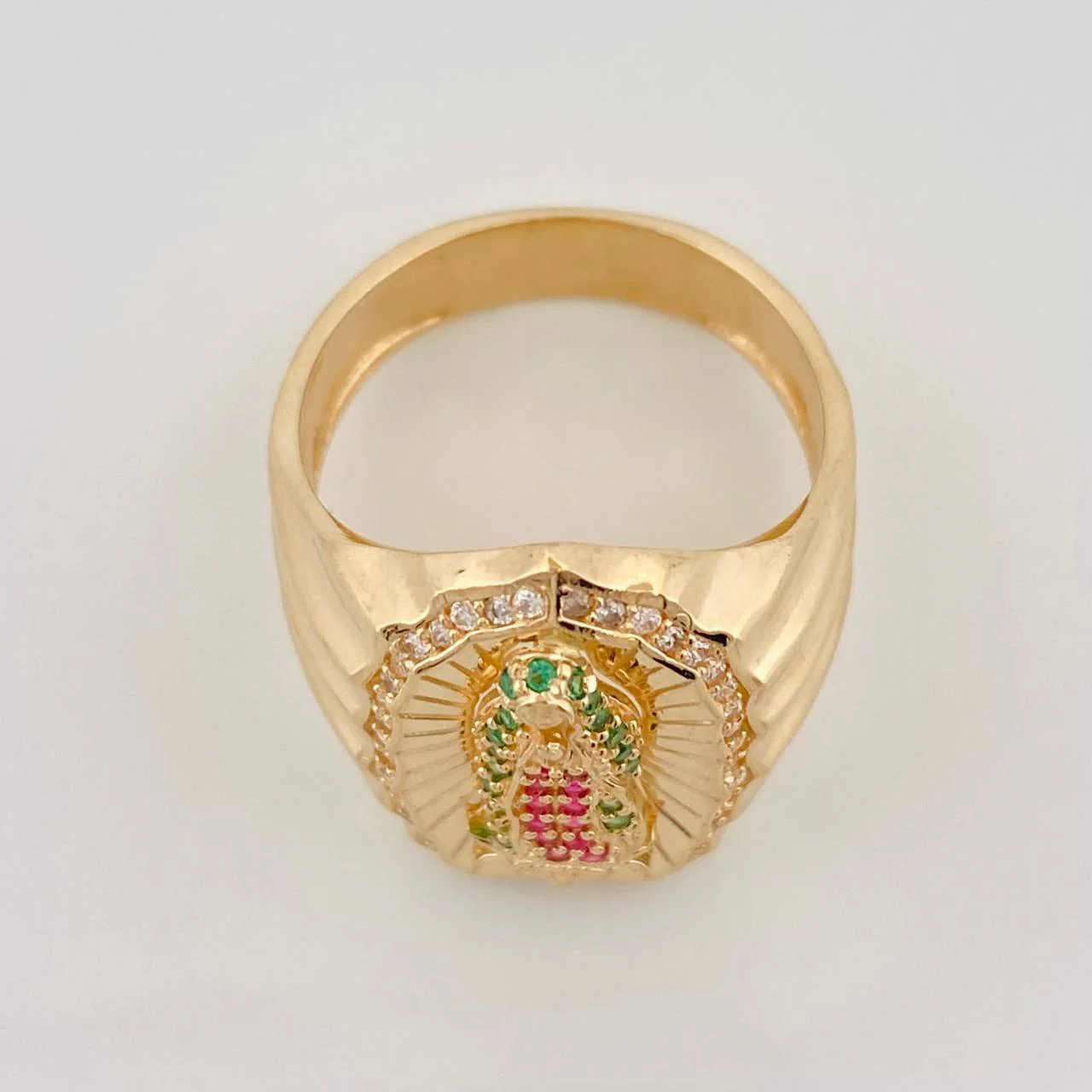 Anillo Virgen Guadalupe 7.85g / T8 1/2 Oro Amarillo 18K - Image 3
