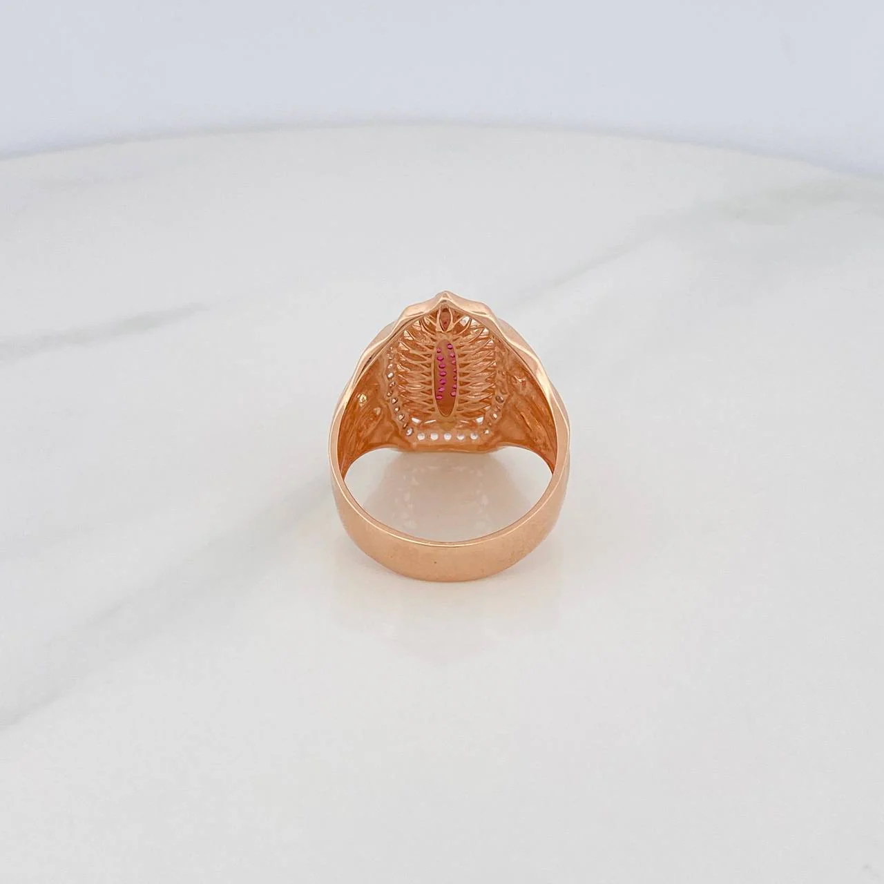 Anillo Virgen Guadalupe 9g / T12 Oro Rosa 18K - Image 4