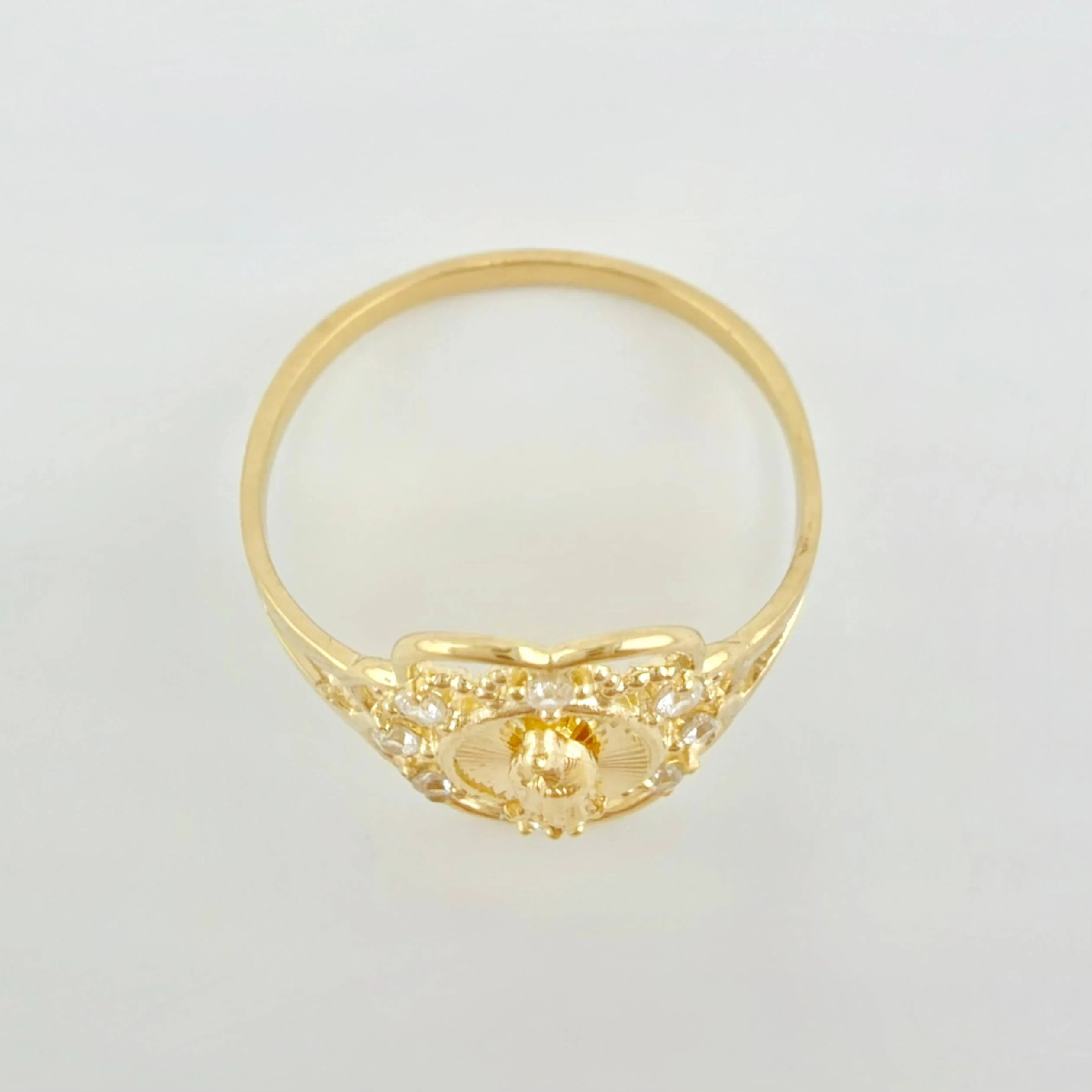 Anillo Virgen Guadalupe Bardera 2.35gr / T8 / Oro Amarillo 18K - Image 3