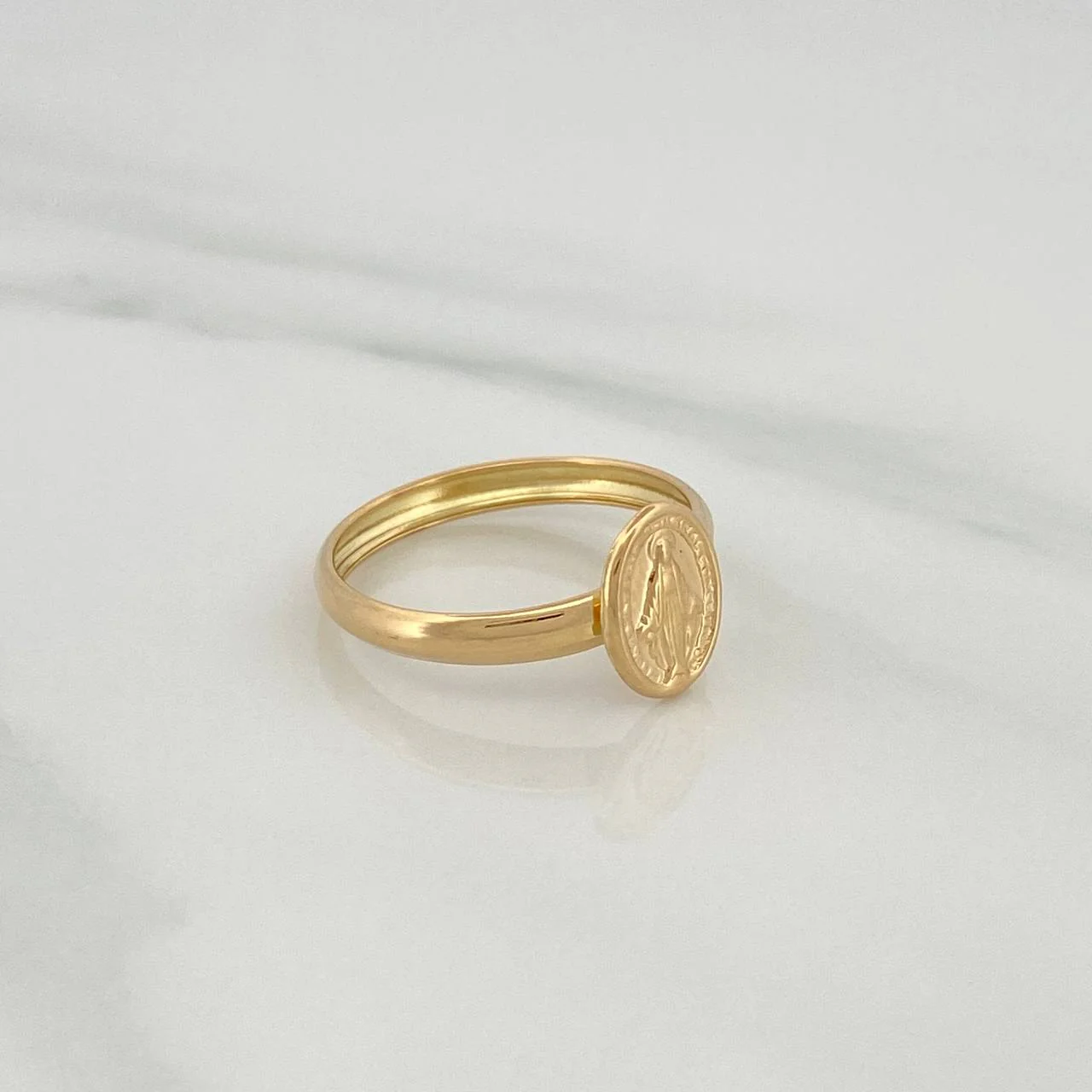 Anillo Virgen Milagrosa 0.9gr / T6 3/4 / Oro Amarillo 18K & - Image 2