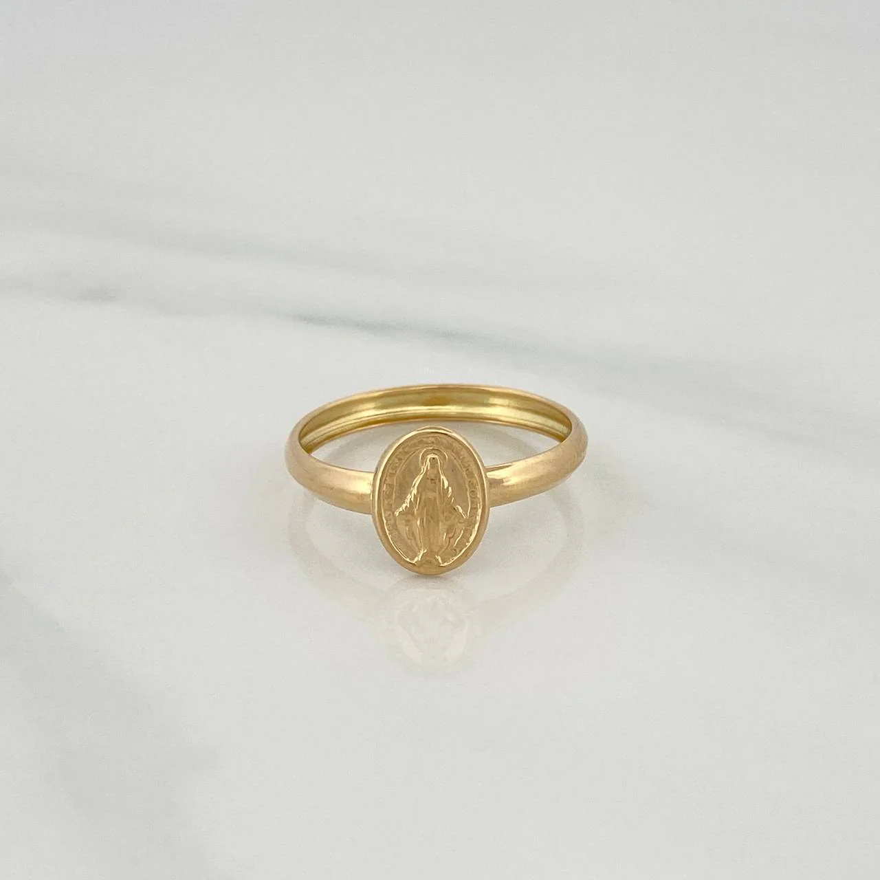 Anillo Virgen Milagrosa 0.9gr / T7 1/4 / Oro Amarillo 18K %