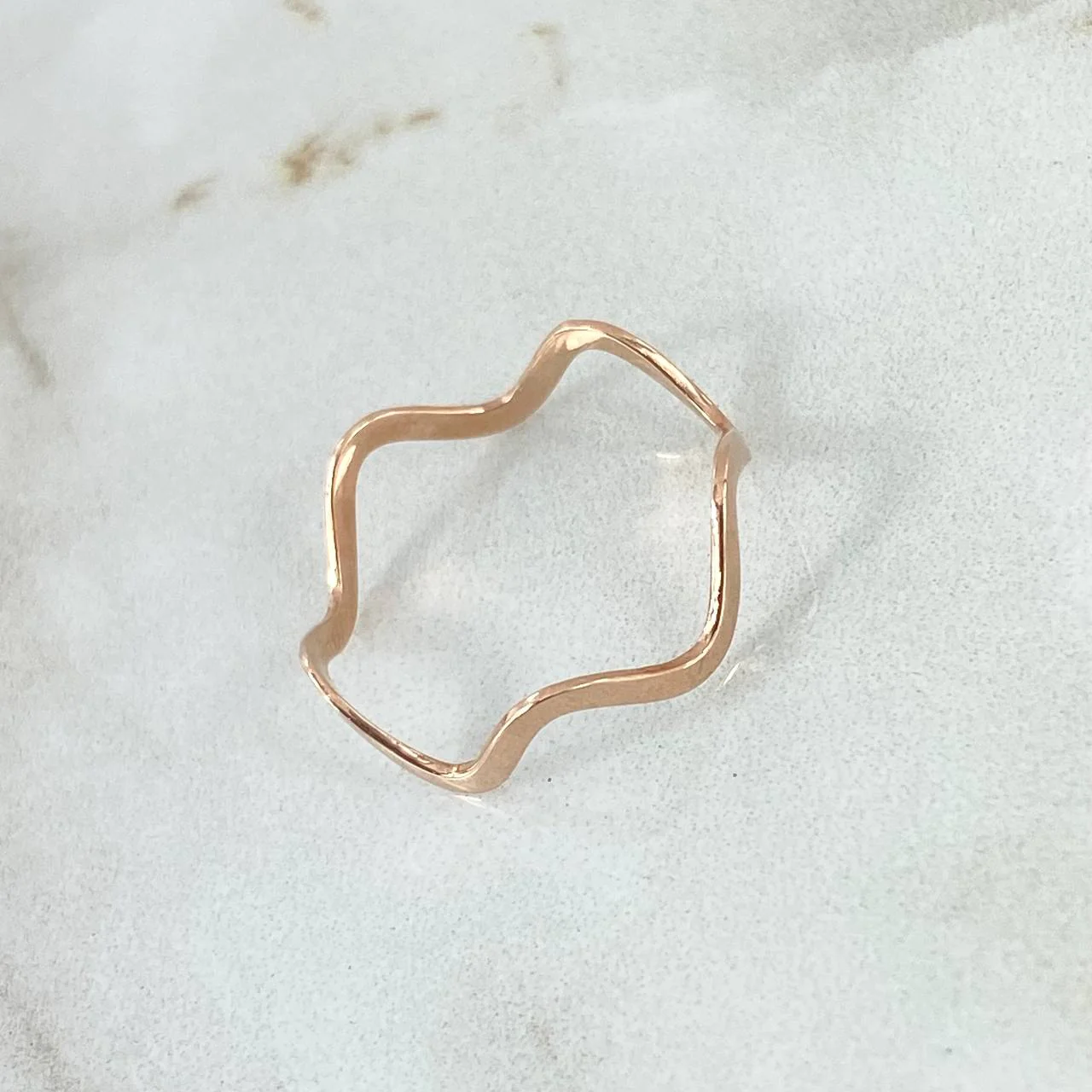 Anillo Zig-Zag 0.9 g / T4 3/4 Oro Rosa 18K - Image 3