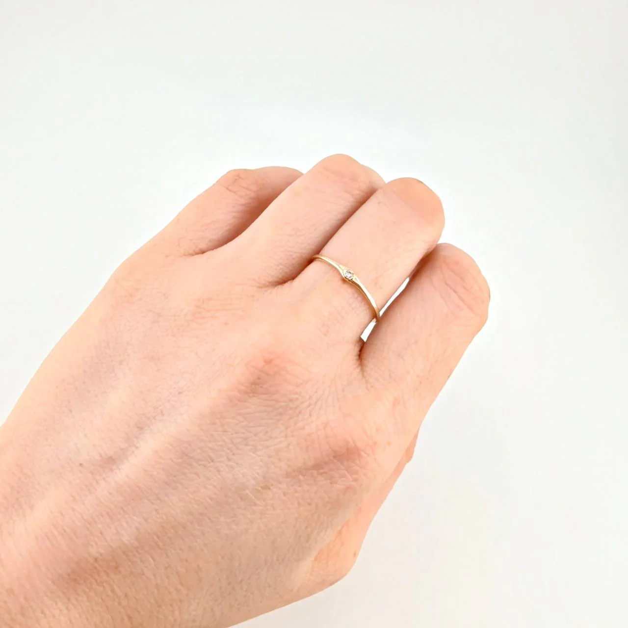 Anillo Zirconia 1.1g / T7 3/4 Oro Amarillo 18K - Image 3
