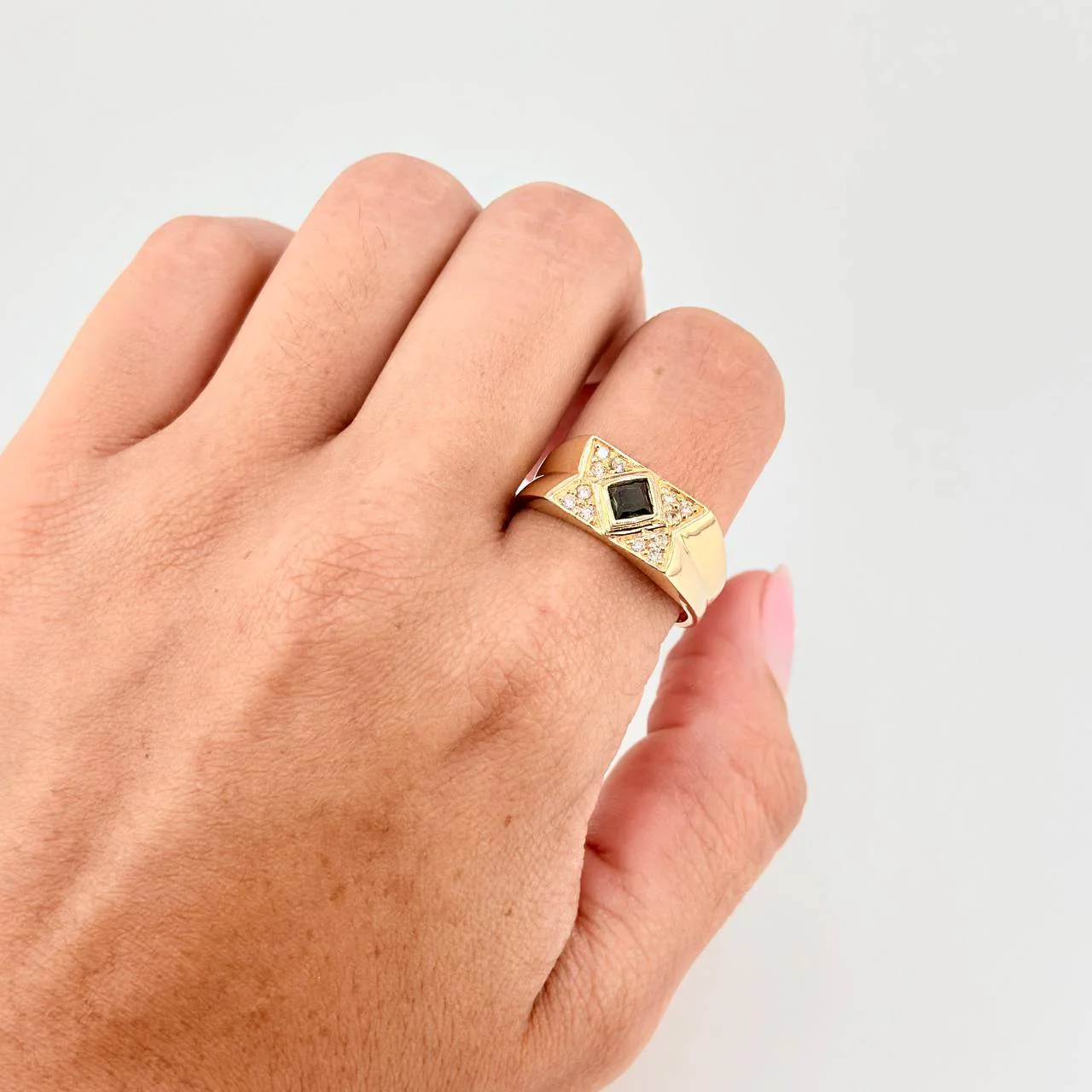 Anillo Zirconia 5.9 g / T10 1/2 Oro Amarillo 18K - Image 4