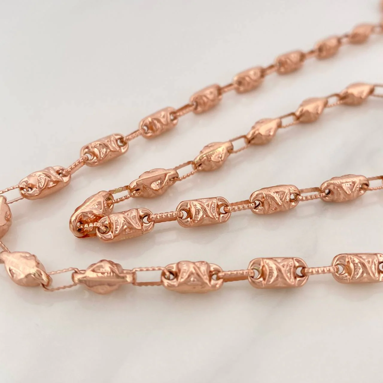 Cadena Rustica X 16.8gr / 72cm / 4.35mm Oro Rosa 18K $ - Image 6