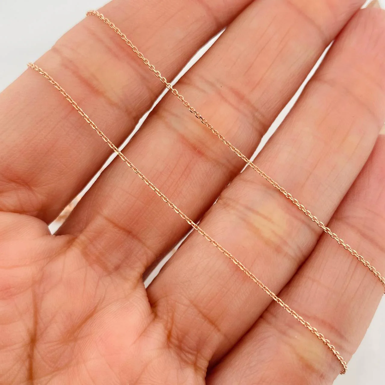 Cadena Aro Seguido 1.3 g / 50 cm / 0.6 mm Oro Rosa 18K - Image 4