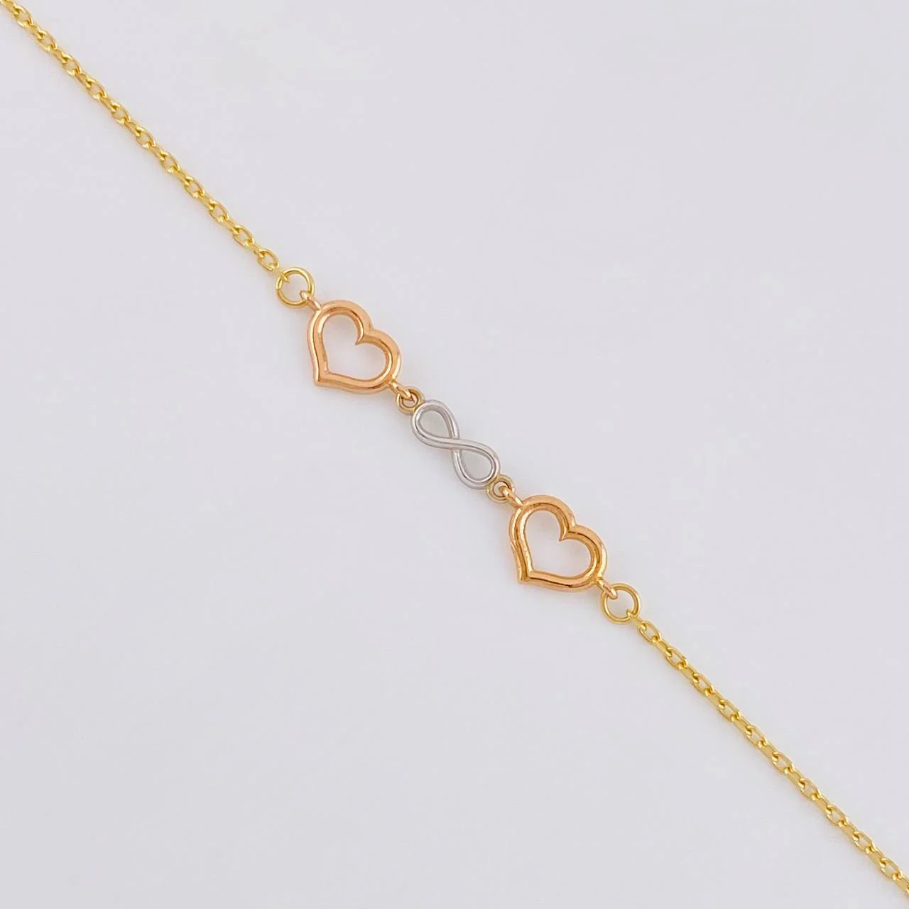 Cadena Aro Seguido Amor Infinito 2.6 g / 45 cm / 1.05 mm Tres Oros 18K - Image 3