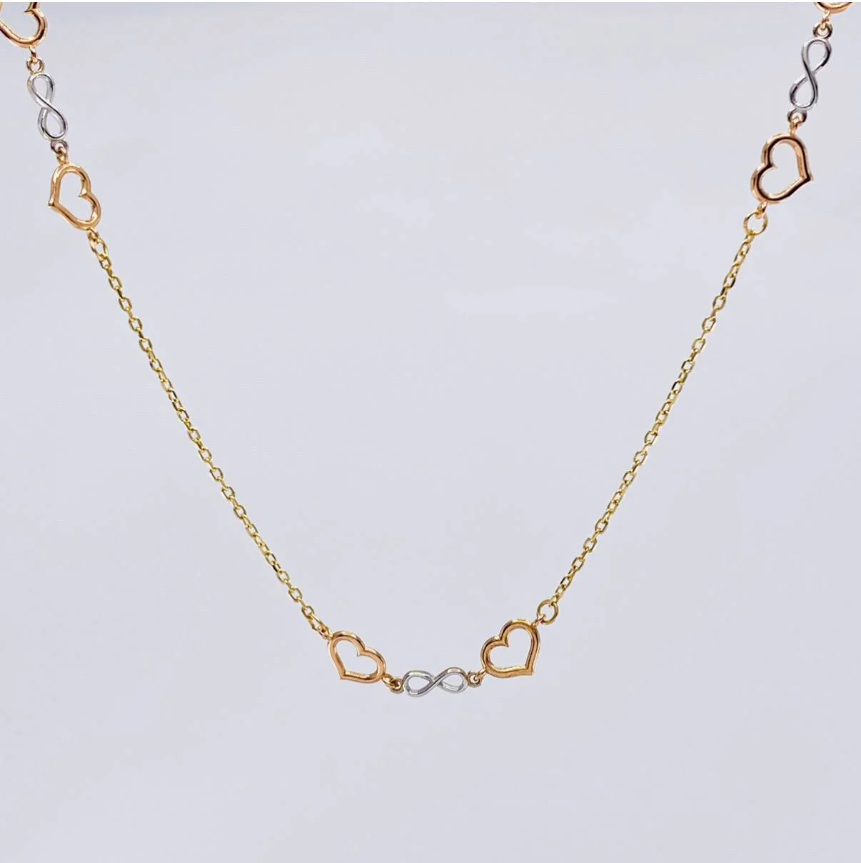 Cadena Aro Seguido Amor Infinito 2.6 g / 45 cm / 1.05 mm Tres Oros 18K - Image 2