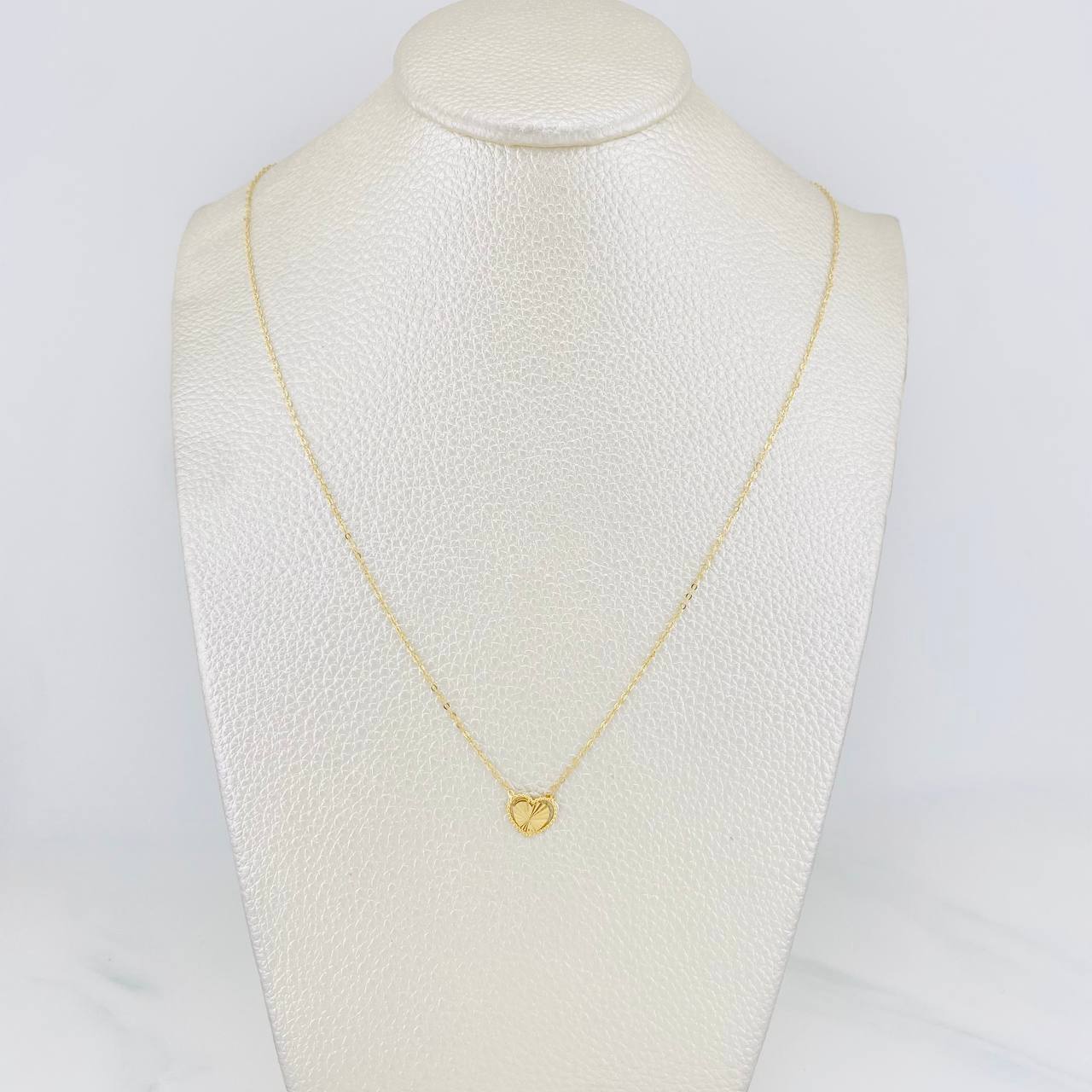 Cadena Aro seguido corazón 1.4g / 45cm-42 cm / 1mm Oro Amarillo 18K - Image 5
