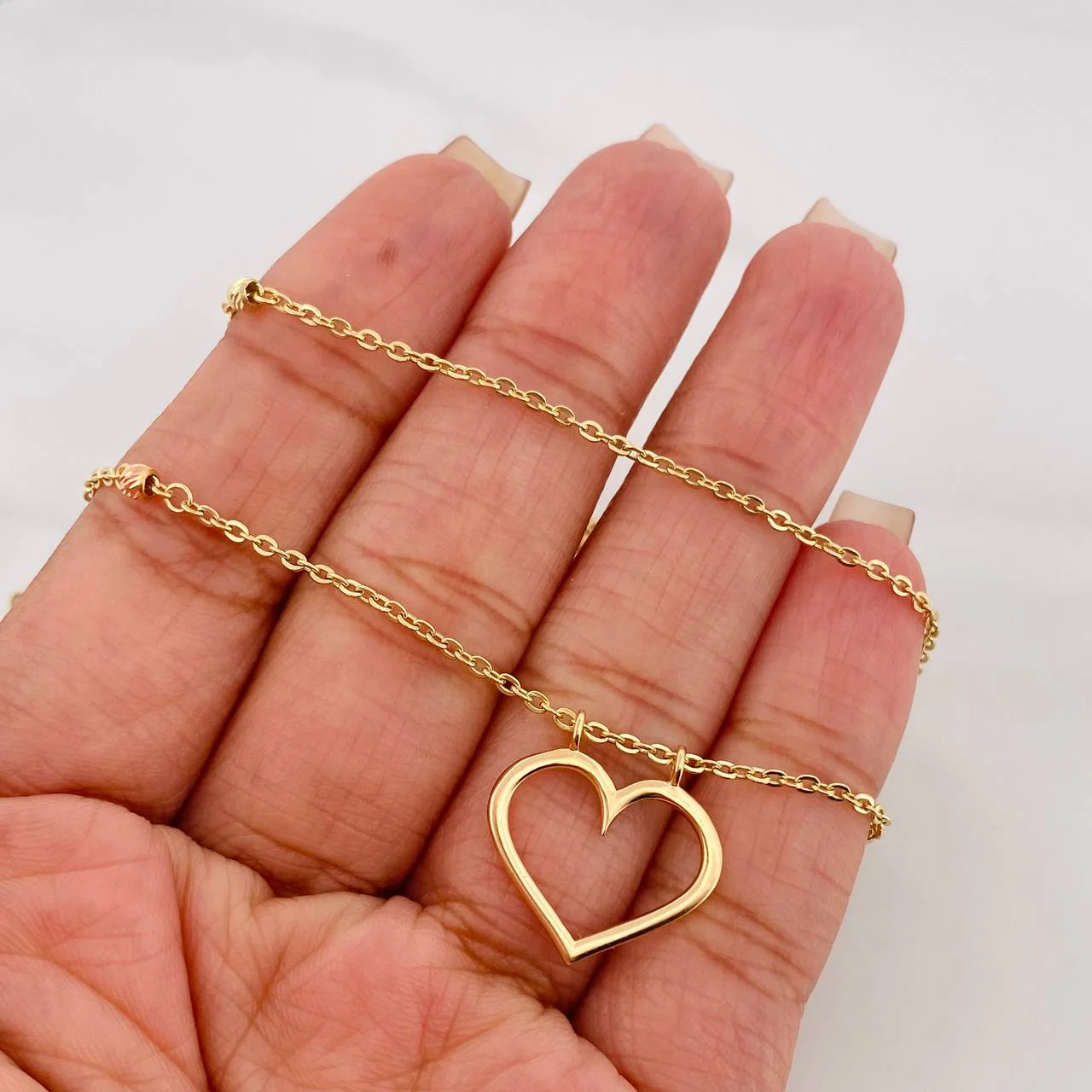 Cadena Aro Seguido Corazon 4.05 g / 46 cm / 1.4 mm Tres Oros 18K - Image 4