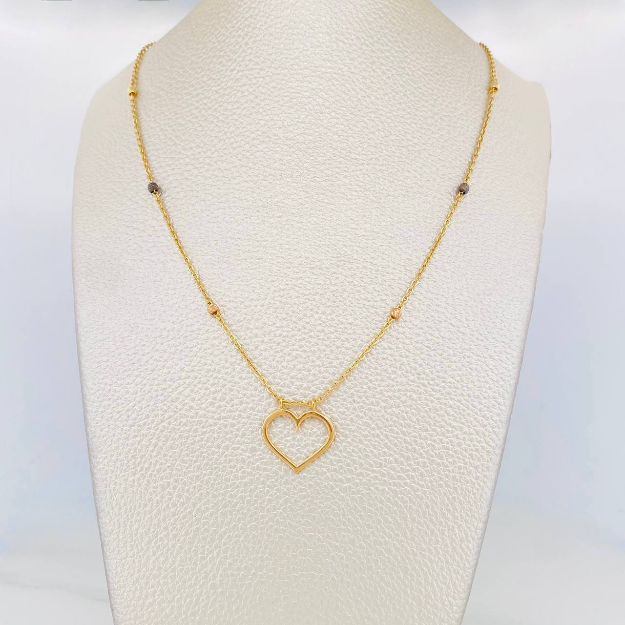 Cadena Aro Seguido Corazon 4.1 g / 46.5 cm / 2.6 mm Tres Oros 18K - Image 5