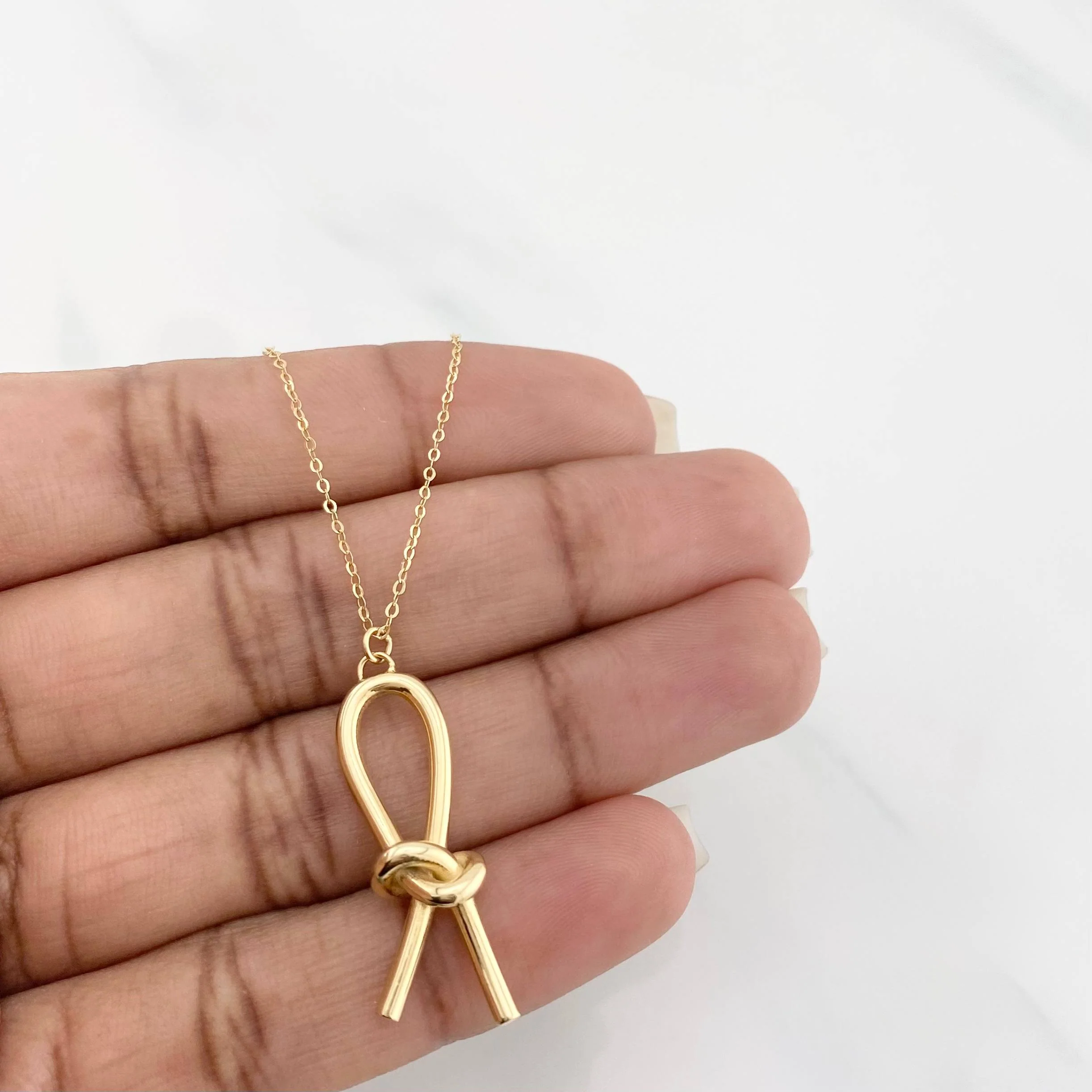 Cadena Aro seguido dije moño 2.7g / 45.5cm / 0.6mm Oro Amarillo 18K - Image 4