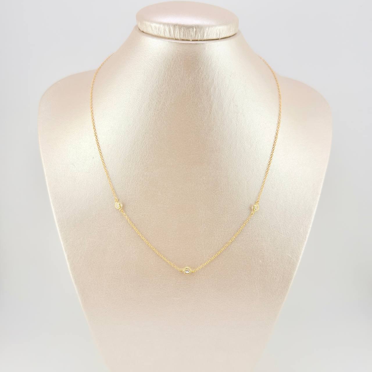 Cadena Aro Seguido Perlas 1.95 g / 45 cm / 1.35 mm Oro Amarillo 18K - Image 3