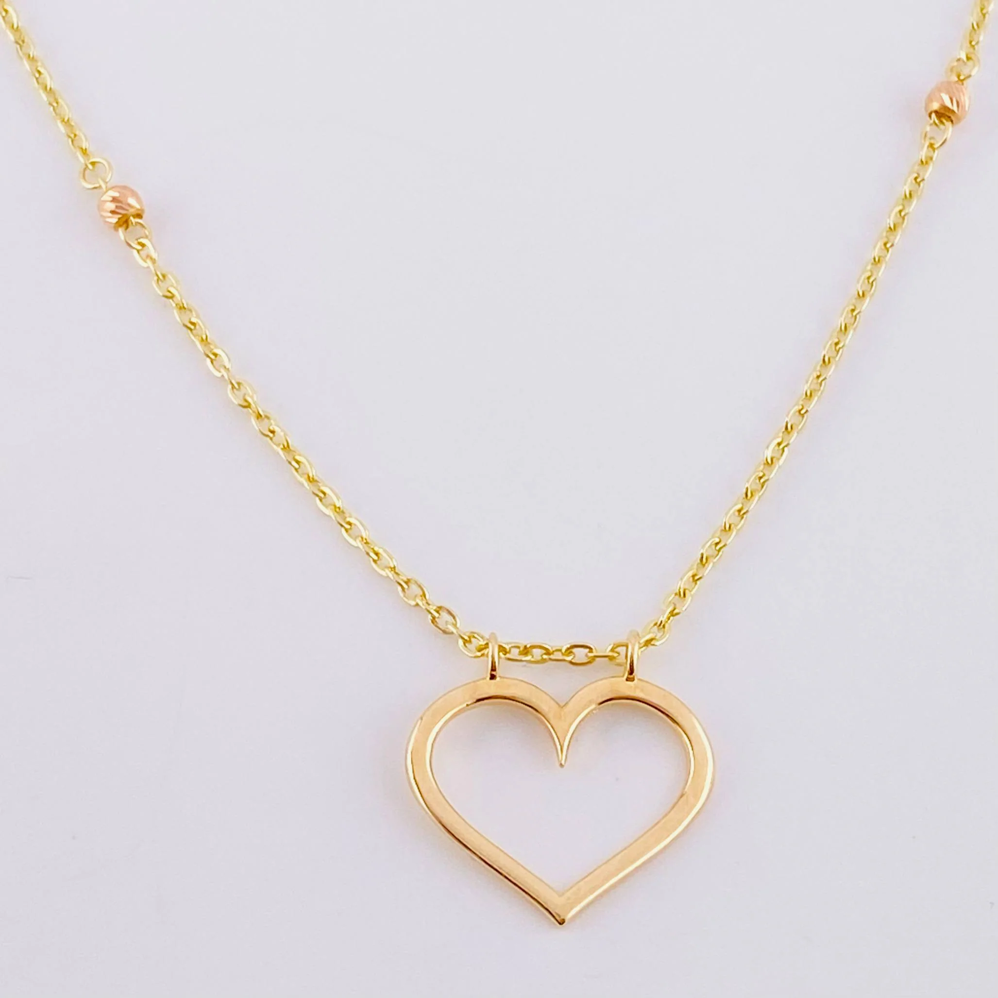 Cadena Aro Seguido Silueta Corazón 3.65 g / 43.5 cm / 3.65 mm Tres Oros 18K - Image 2