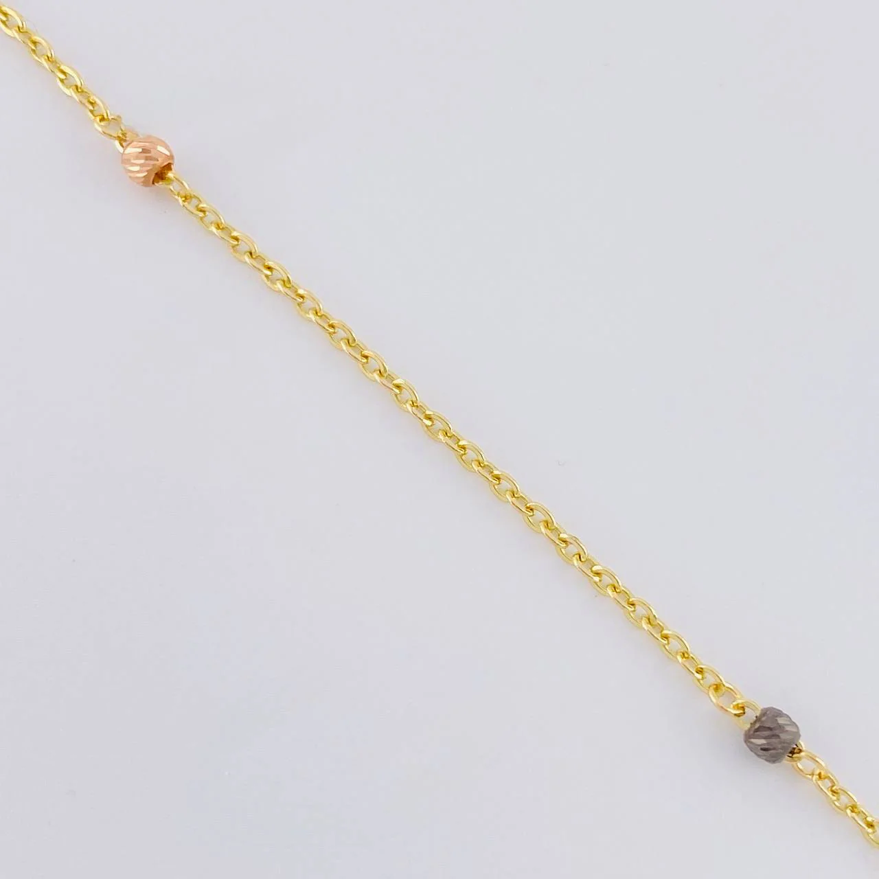 Cadena Aro Seguido Silueta Corazón 3.7 g / 43.5 cm / 1.6 mm Dos Oros Negro Amarillo 18K - Image 3