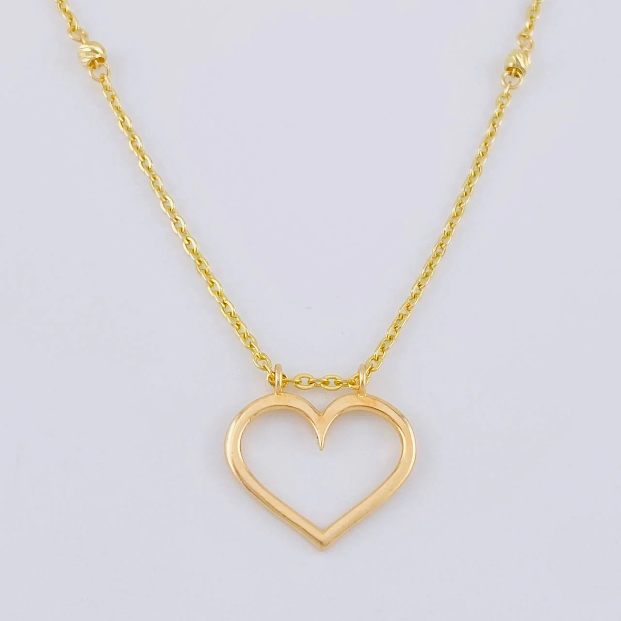 Cadena Aro Seguido Silueta Corazón 3.8 g / 43 cm / 3.65 mm Oro Amarillo 18K