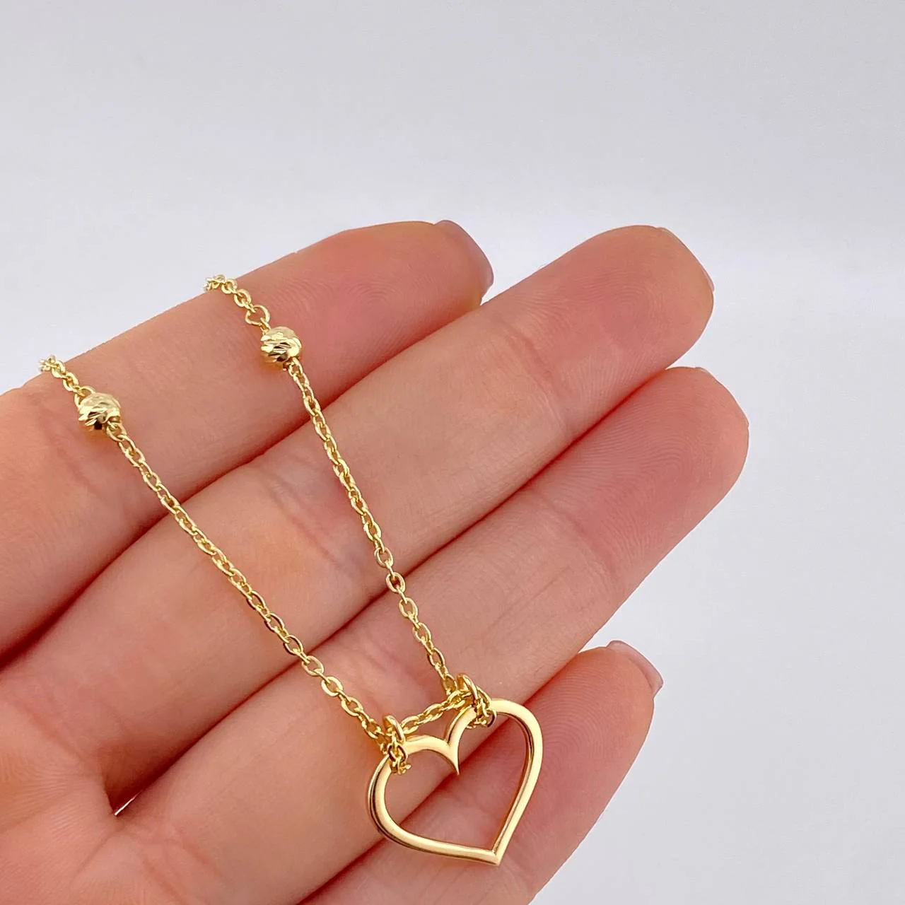Cadena Aro Seguido Silueta Corazón 4 g / 43 cm / 1.6 mm Oro Amarillo 18K - Image 5