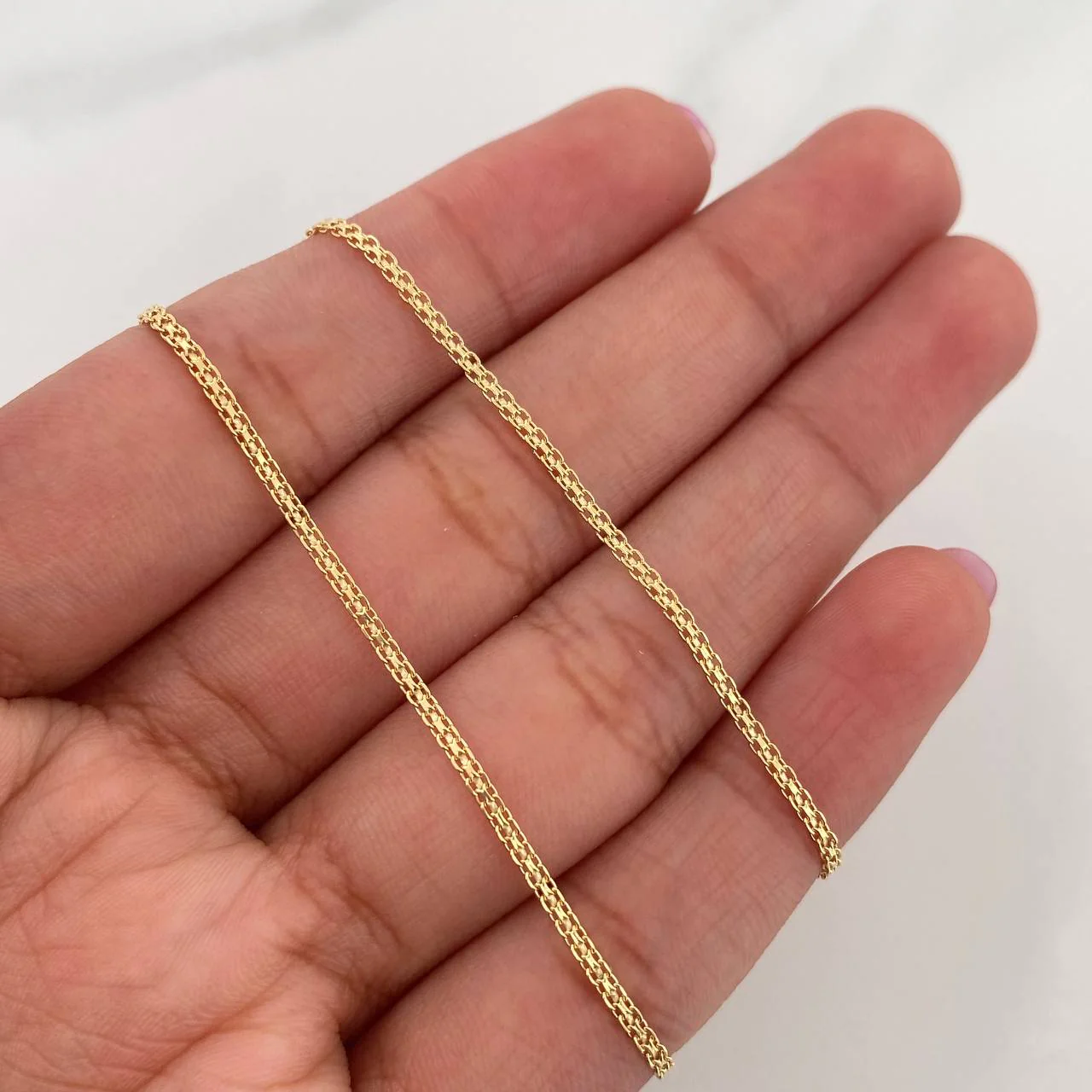 Cadena China 2.45 g / 45.5 cm / 0.5 mm Oro Amarillo 18K - Image 4