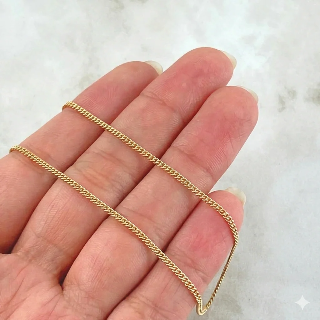 Cadena Cubana 1.65 g / 47.5 cm / 2 mm Oro Amarillo 18K - Image 4