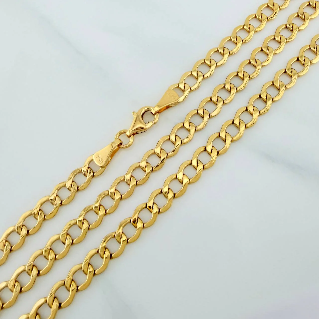 Cadena Cubana 10.1gr / 70cm / 4.5mm Oro Amarillo +1 18K $ - Image 4
