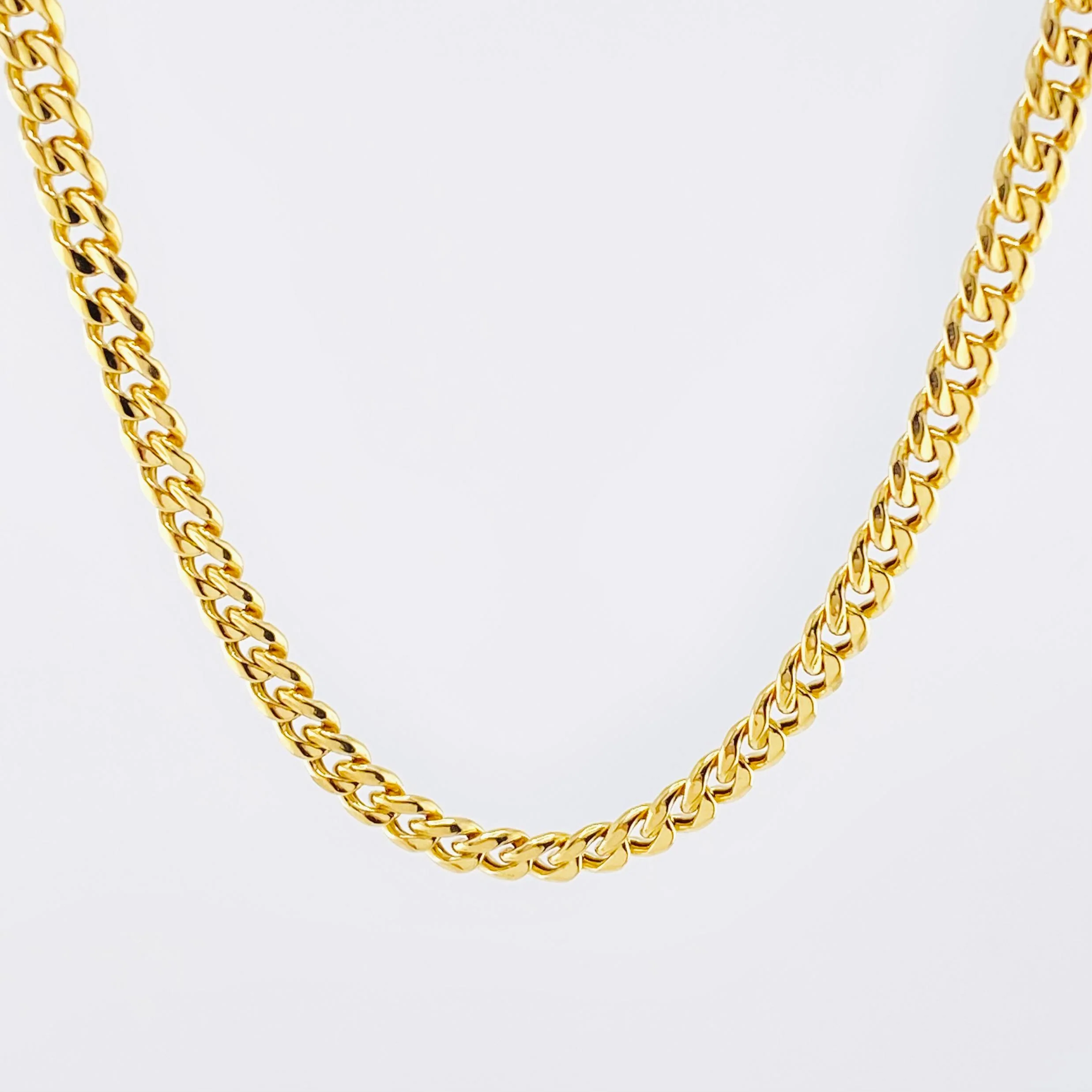 Cadena Cubana 10.9gr / 60cm / 4.5mm Oro Amarillo +1 18K