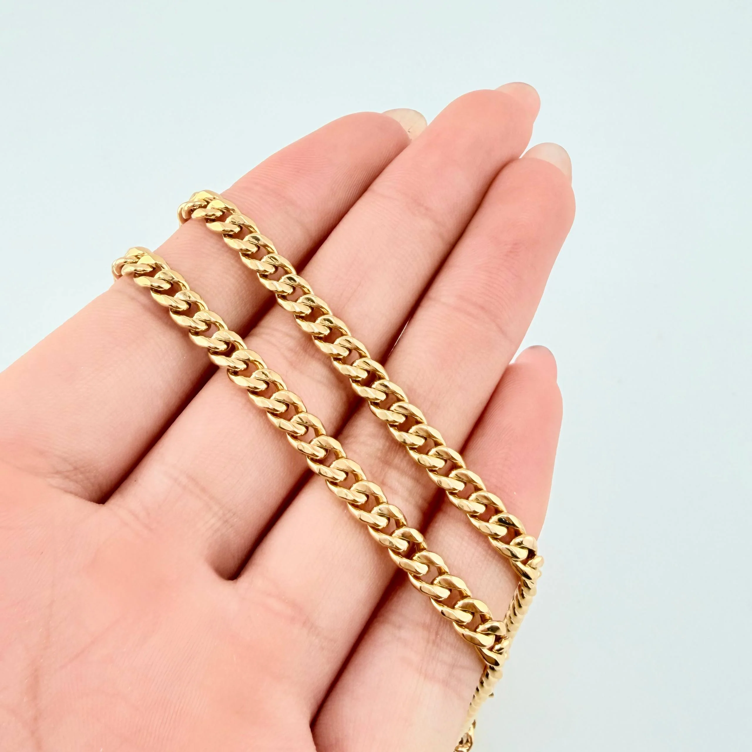 Cadena Cubana 14gr / 60cm / 4.5mm Oro Amarillo +1 18K © - Image 5