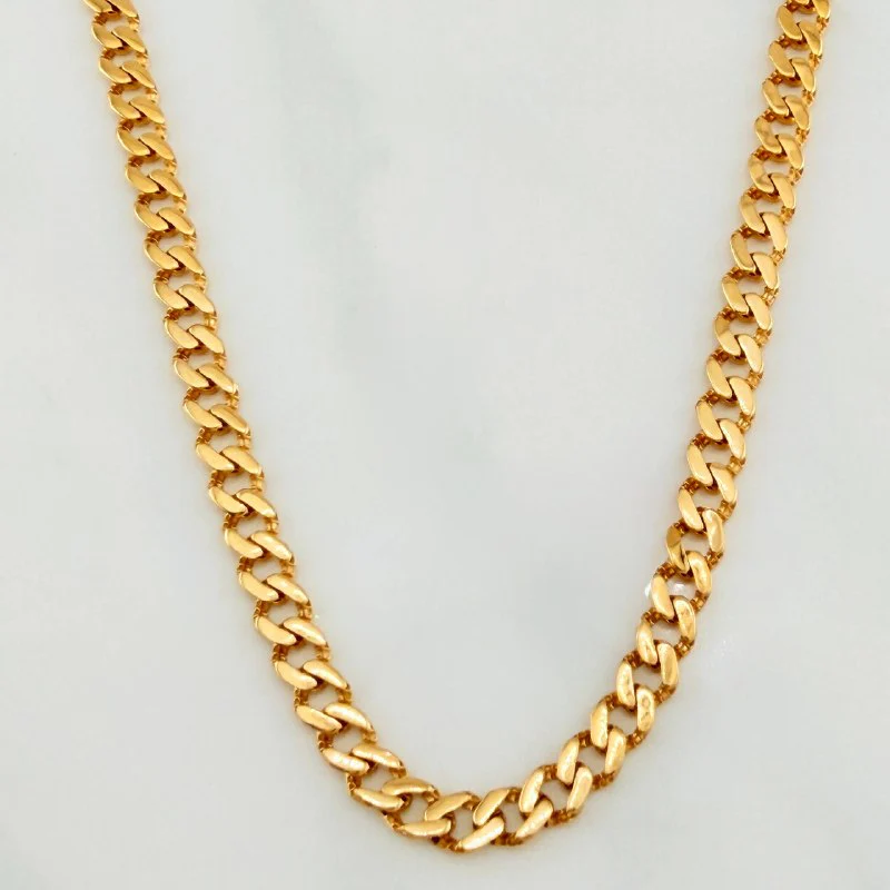 Cadena Cubana 15.85 g / 61.5 cm / 4.4 mm Oro Amarillo 18K