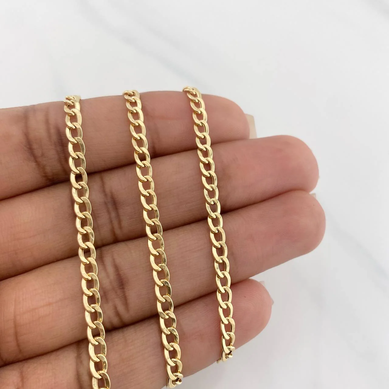 Cadena Cubana 3.2g / 40cm / 3.12mm Oro Amarillo 18K - Image 4