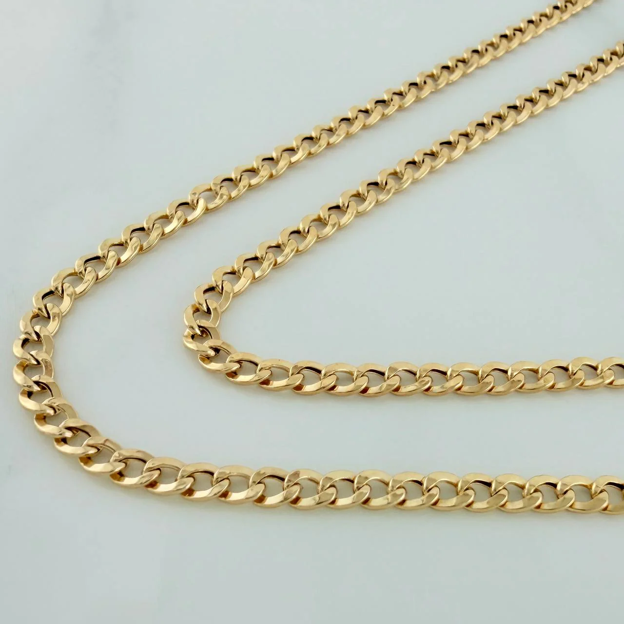 Cadena Cubana 3.45gr / 70cm / 2.6mm Oro Amarillo +1 18K $ - Image 4