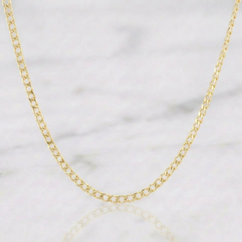 Cadena Cubana 3 g / 60 cm / 2.5 mm Oro Amarillo 18K