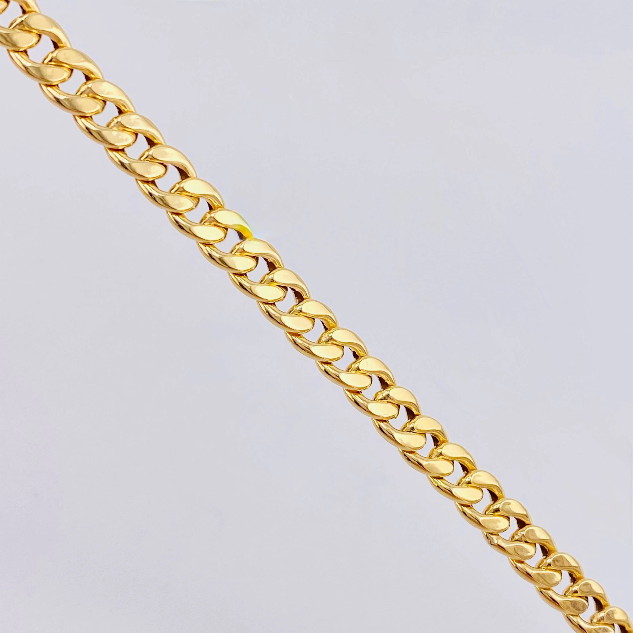 Cadena Cubana 6.8gr / 60cm / 5mm Oro Amarillo +1 18K - Image 4