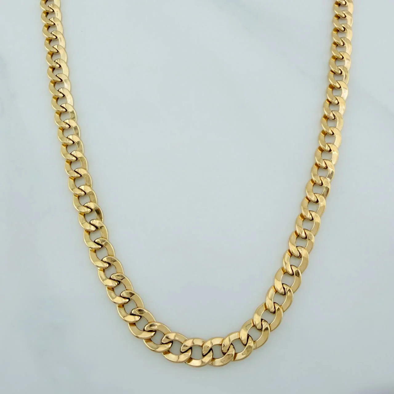 Cadena Cubana 7.65gr / 60.5cm / 4.1mm Oro Amarillo +1 18K $ - Image 2