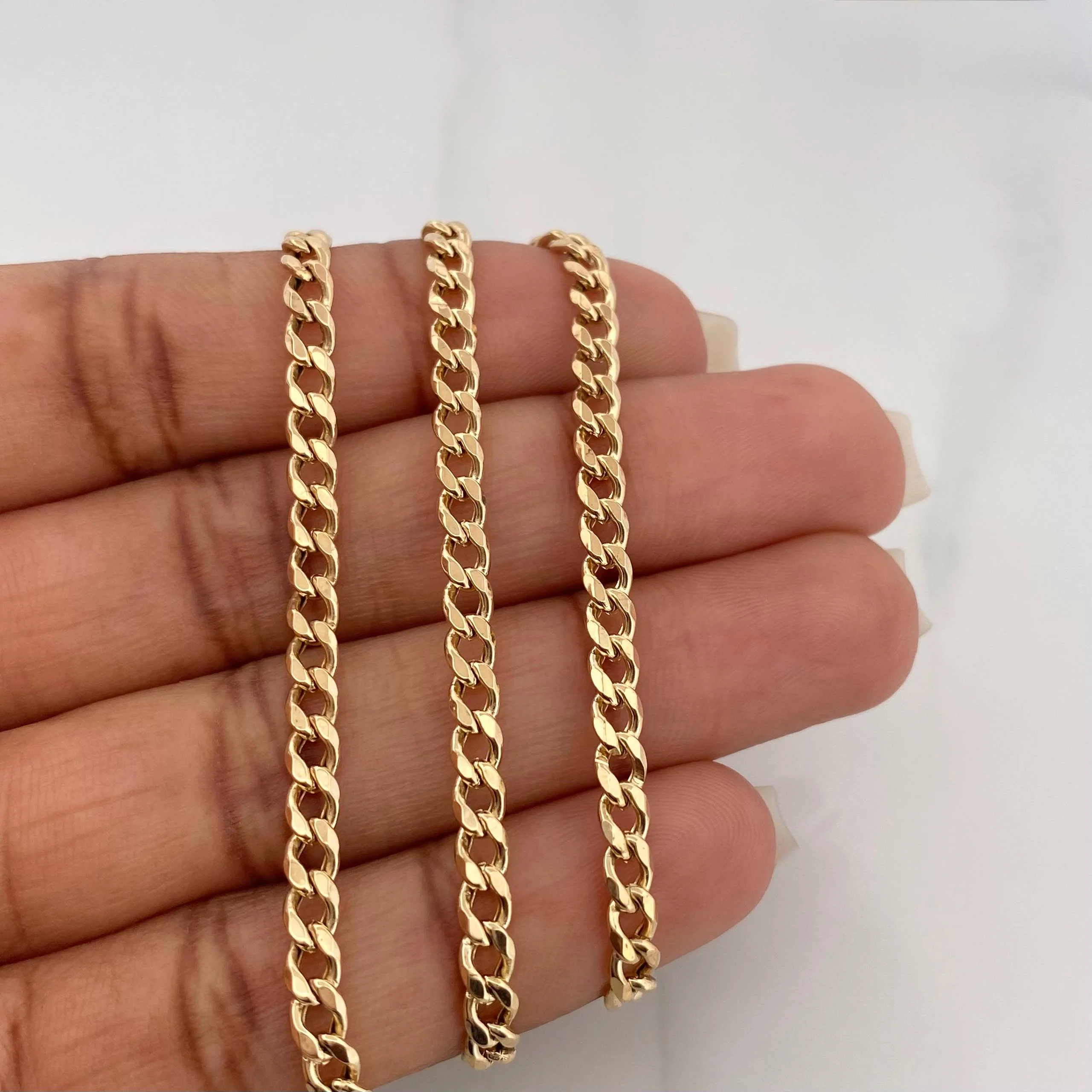 Cadena Cubana 8.6 g / 52 cm / 3.5 mm Oro Amarillo 18K - Image 4