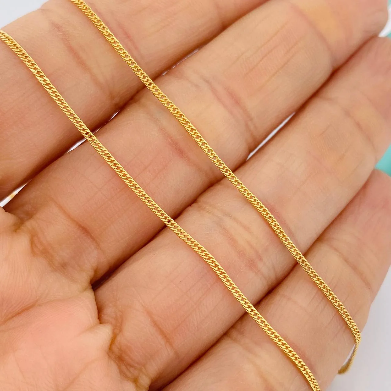 Cadena Cubana Reticulada 1.1gr / 45.7cm / 1.06mm Oro Amarillo +3 18K % - Image 3