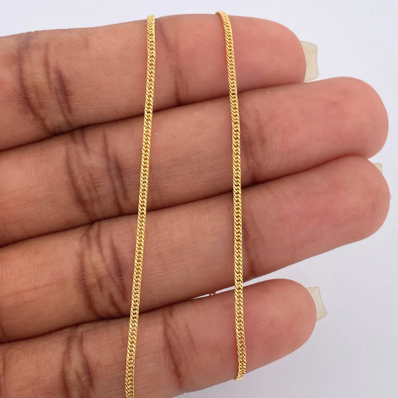 Cadena Cubana Reticulada 1.1gr / 45.8cm / 1.11mm Oro Amarillo +3 18K $ - Image 3
