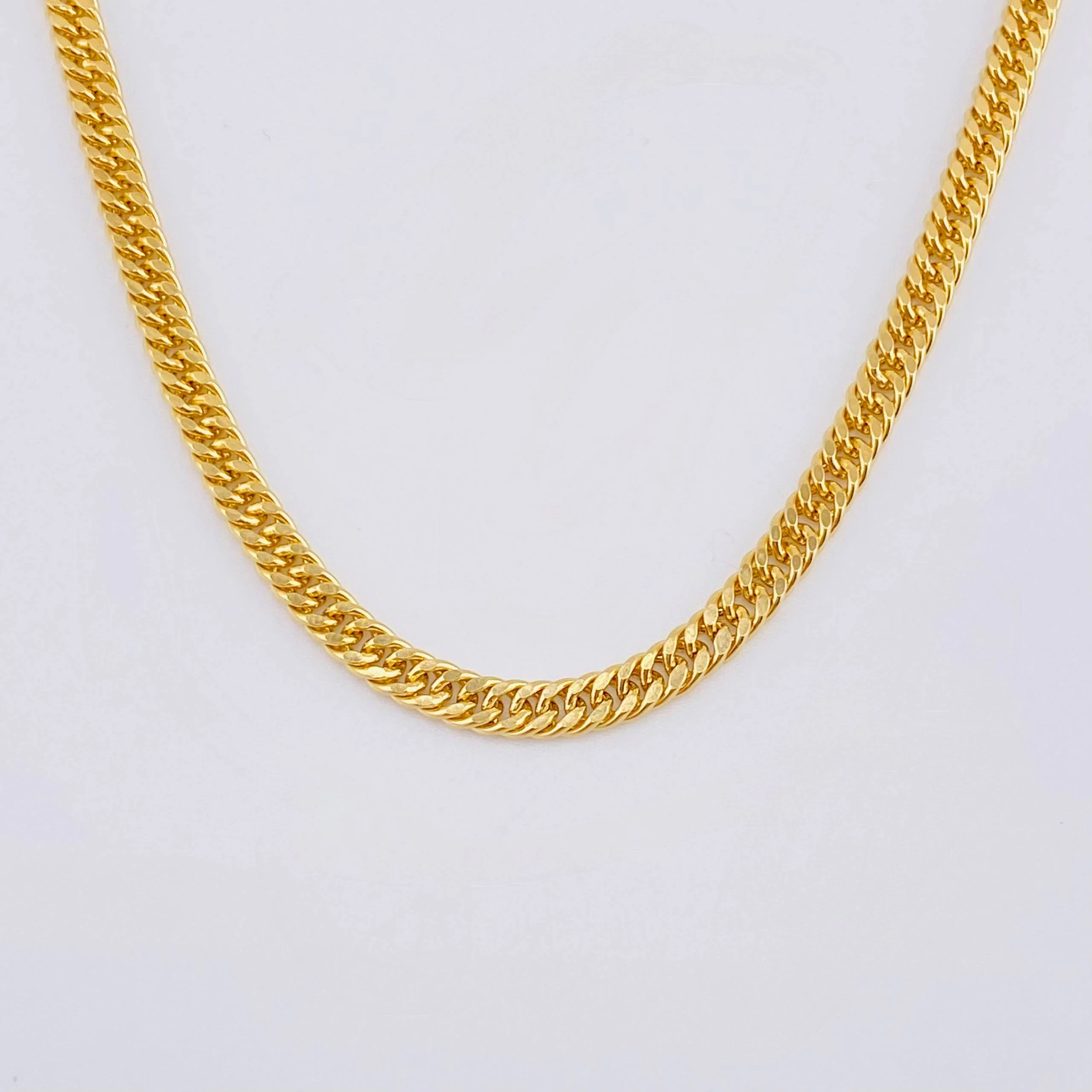 Cadena Cubana Reticulada 13.7gr / 60cm / Oro Amarillo 18K