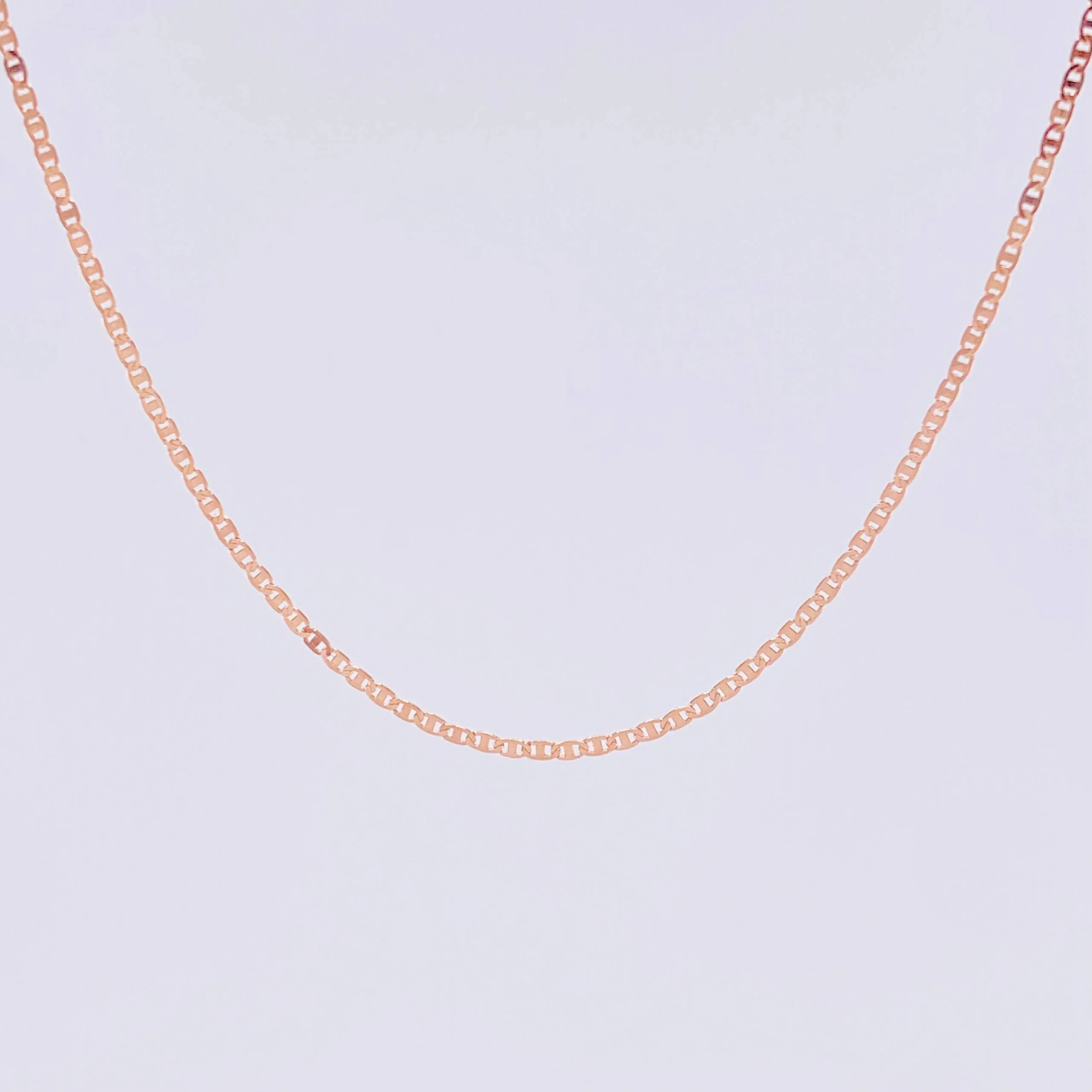 Cadena Escalera Plana 1.1 g / 40.3 cm / 1 mm Oro Rosa 18K - Image 2