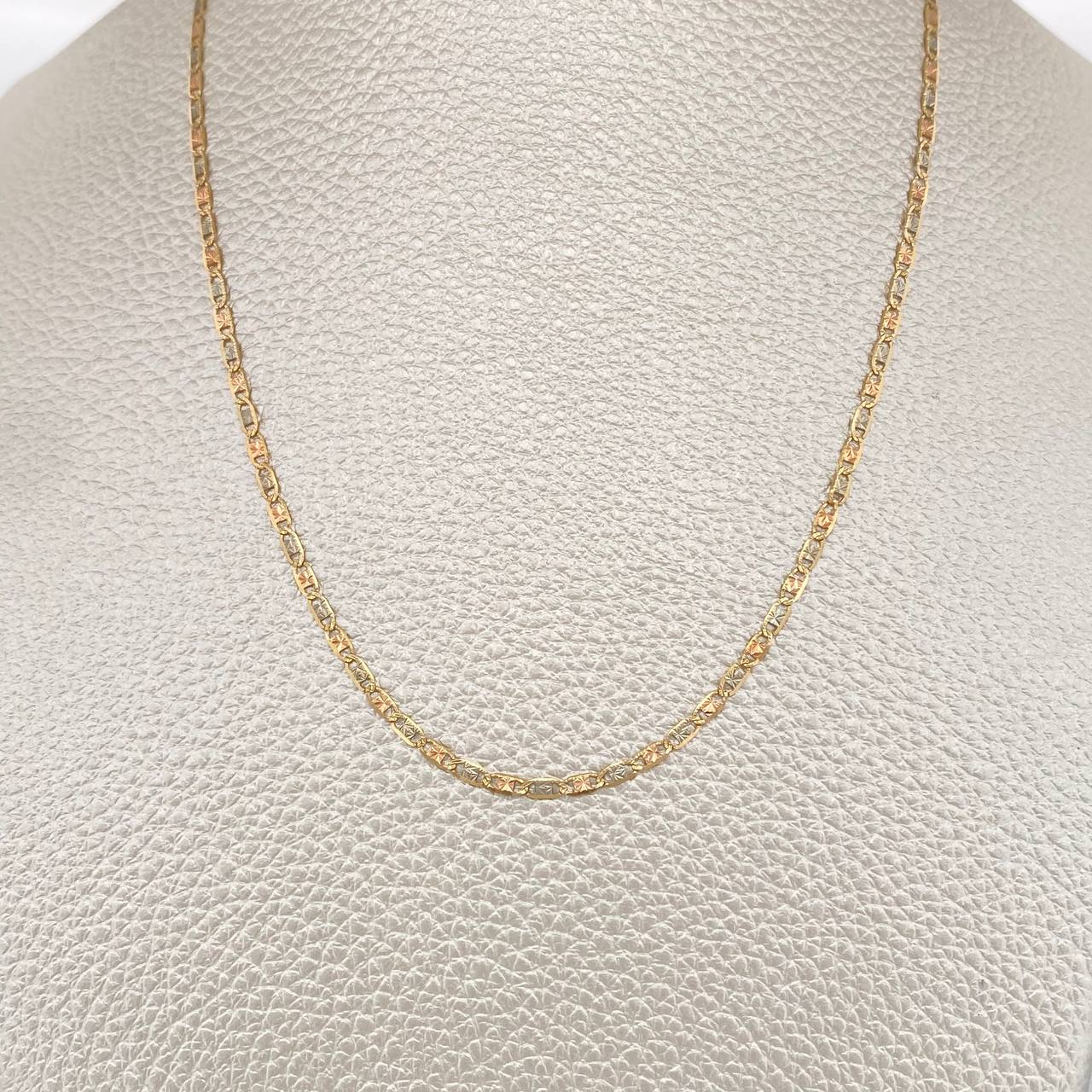 Cadena Escalera Plana 2.65gr / 51cm / 0.6mm Tres Oros +3 18K $ - Image 6